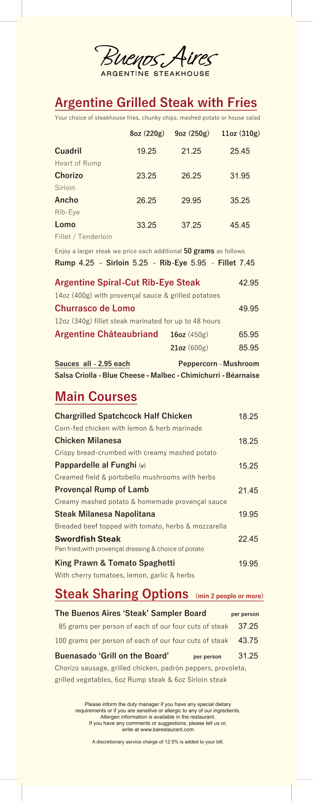 Buenos Aires Argentine Steakhouse - Reigate