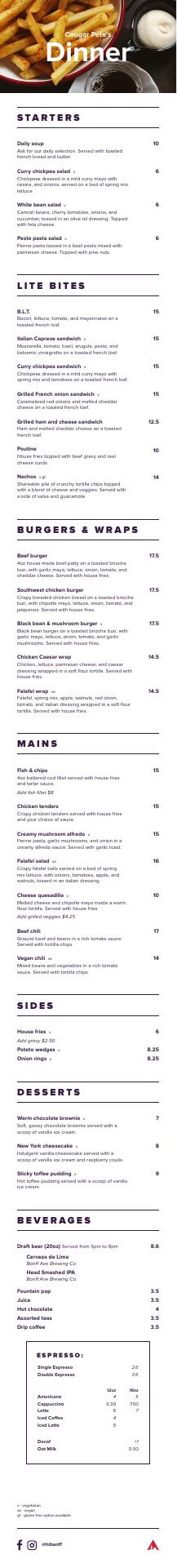 The Storm Cellar Menu