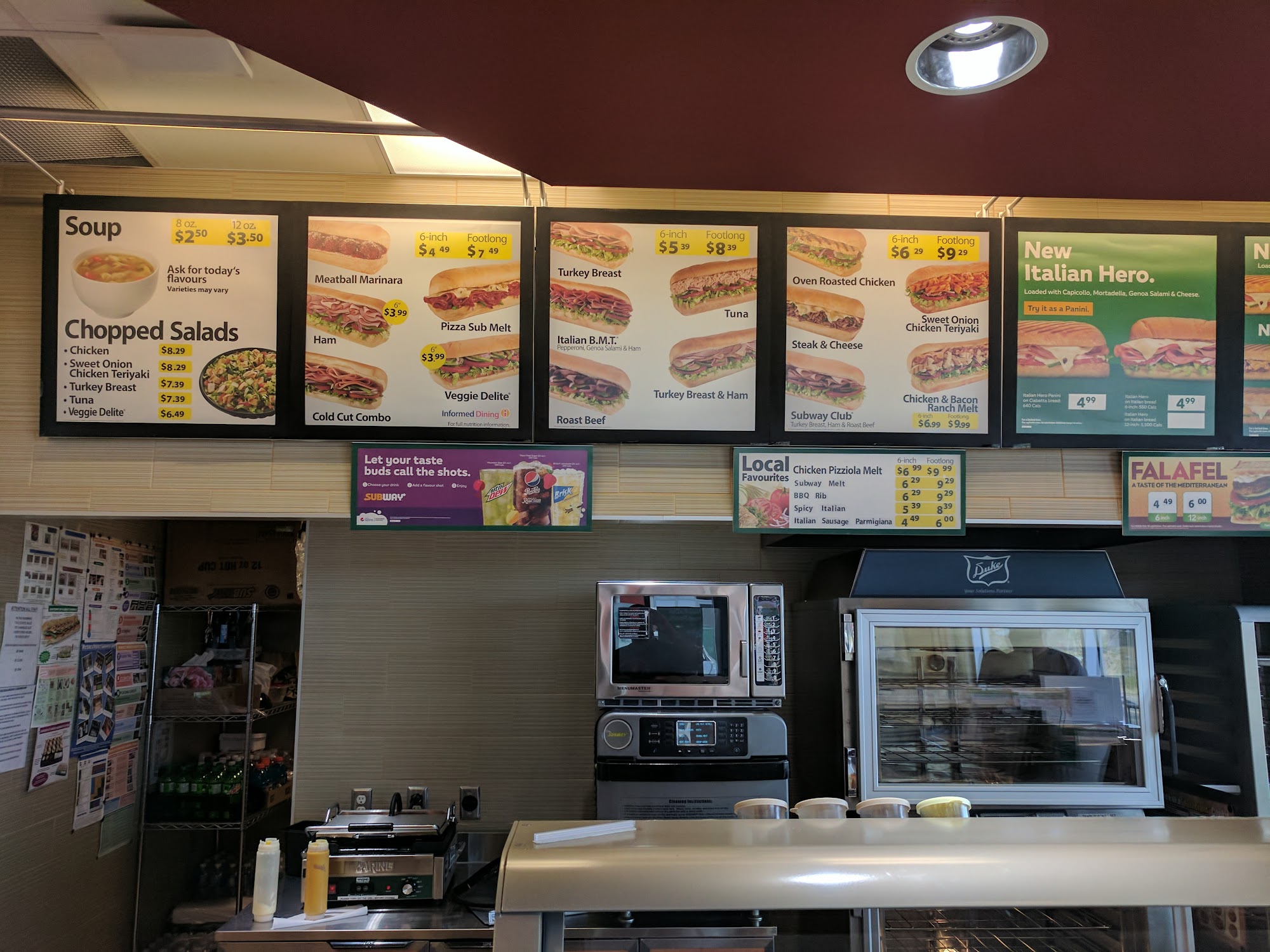 Subway Menu