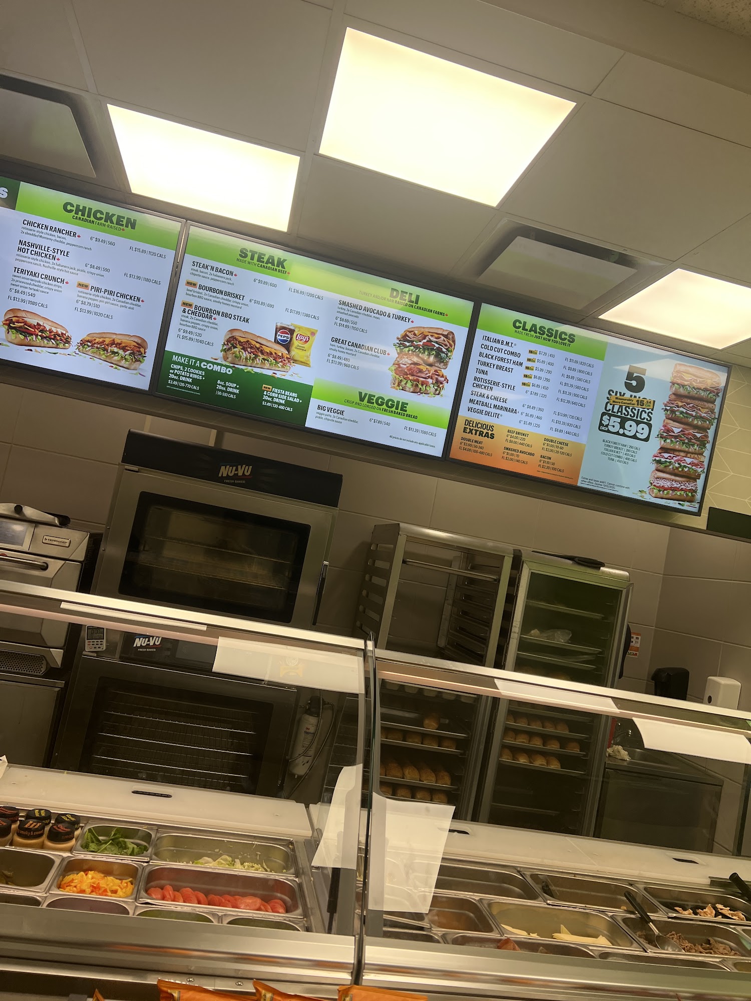 Subway Menu