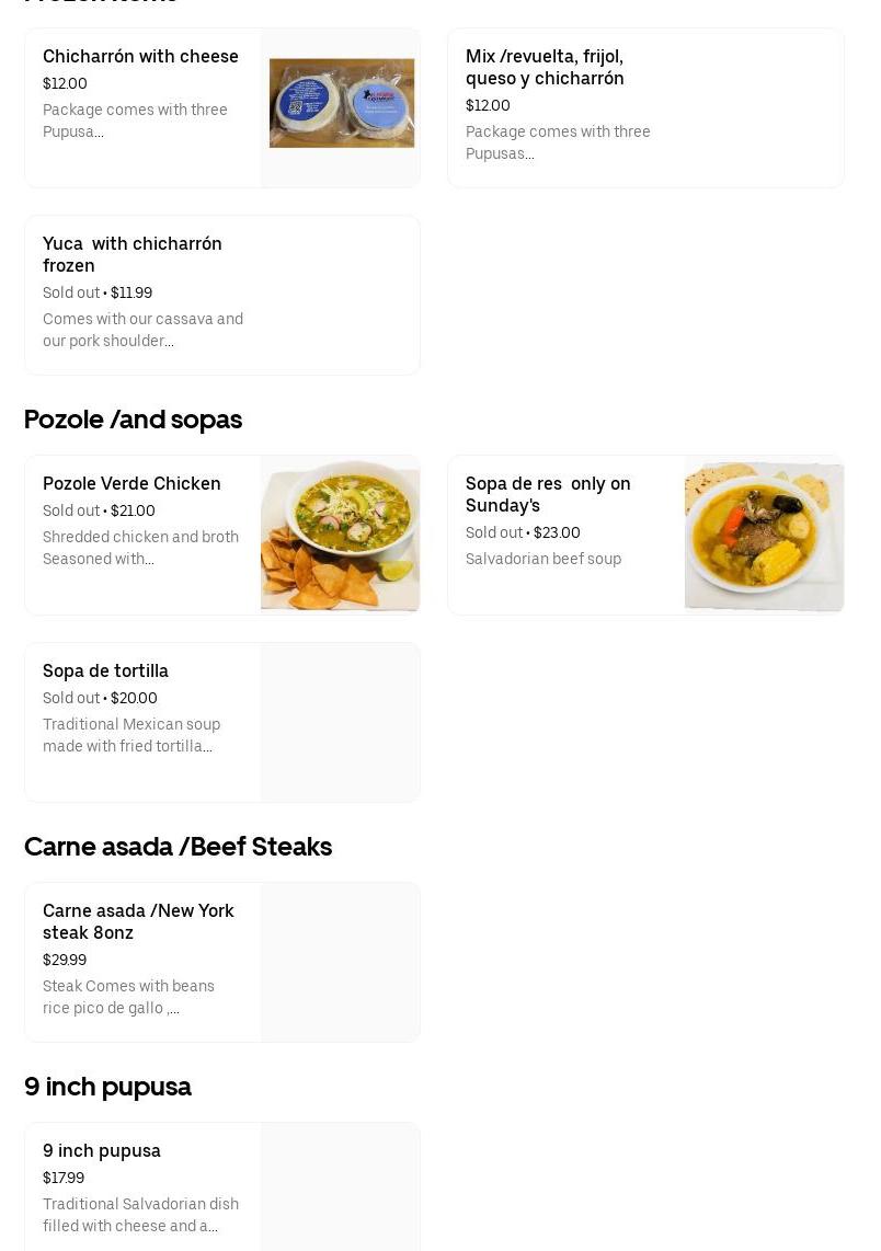 Pasta del Pellegrino Menu