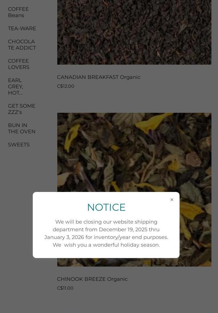 Totalitea The Tea Boutique Menu