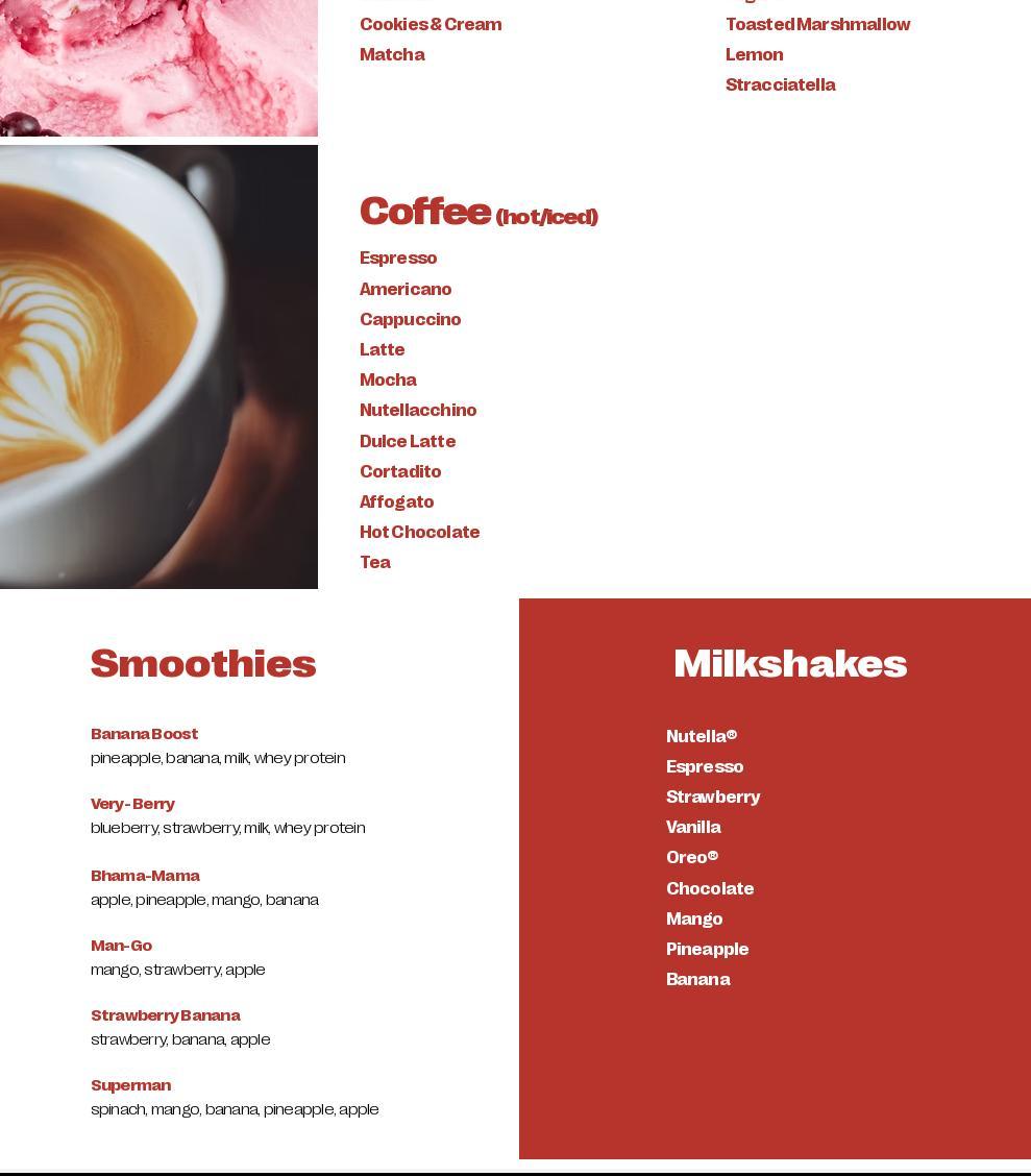 Crepe Delicious Menu