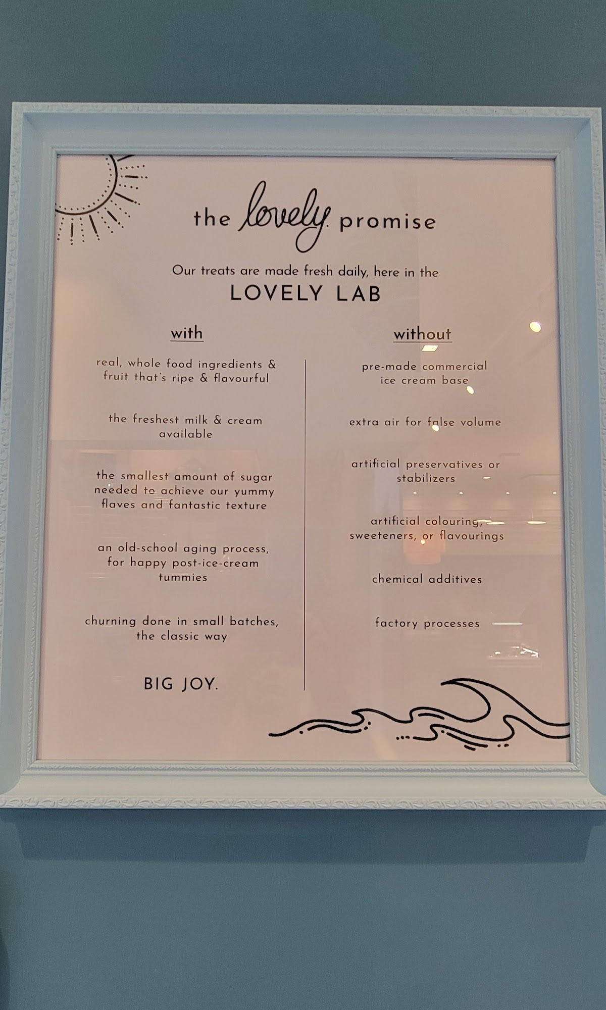 Lovely Ice Cream & Treats Menu