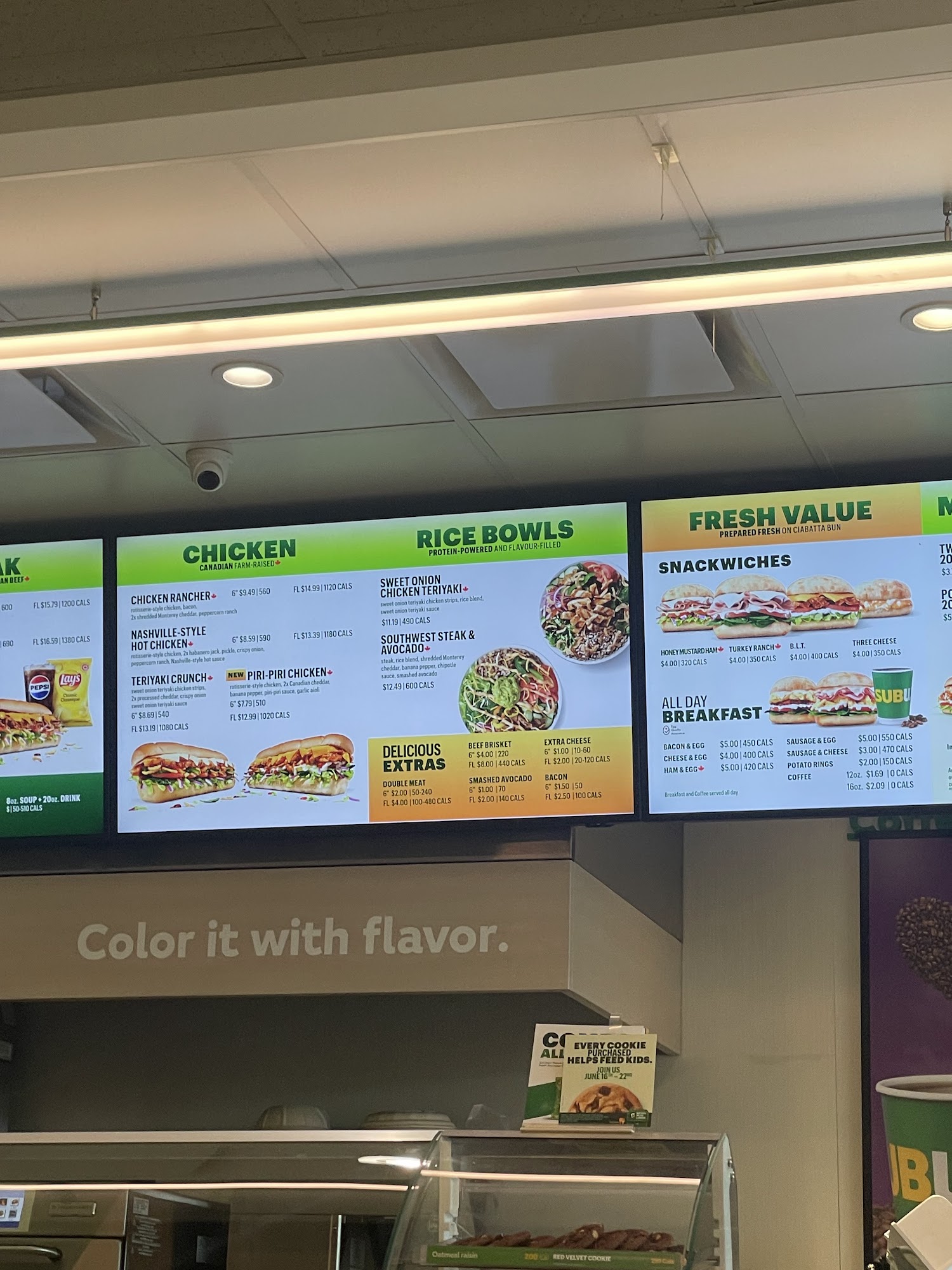 Subway Menu