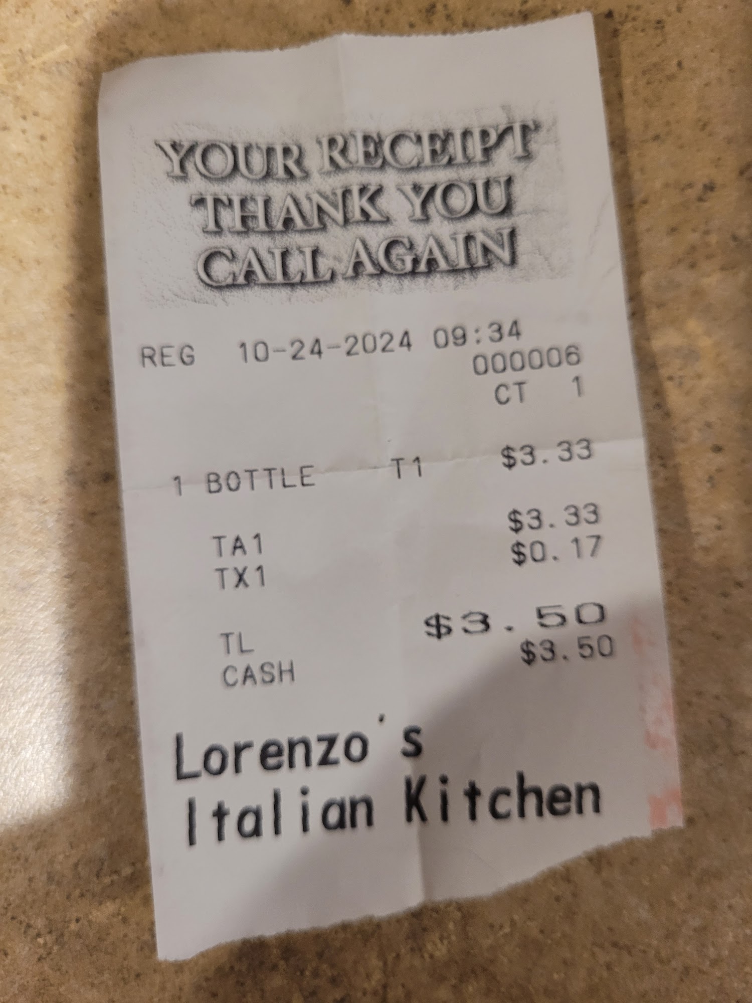 Lorenzo's Menu