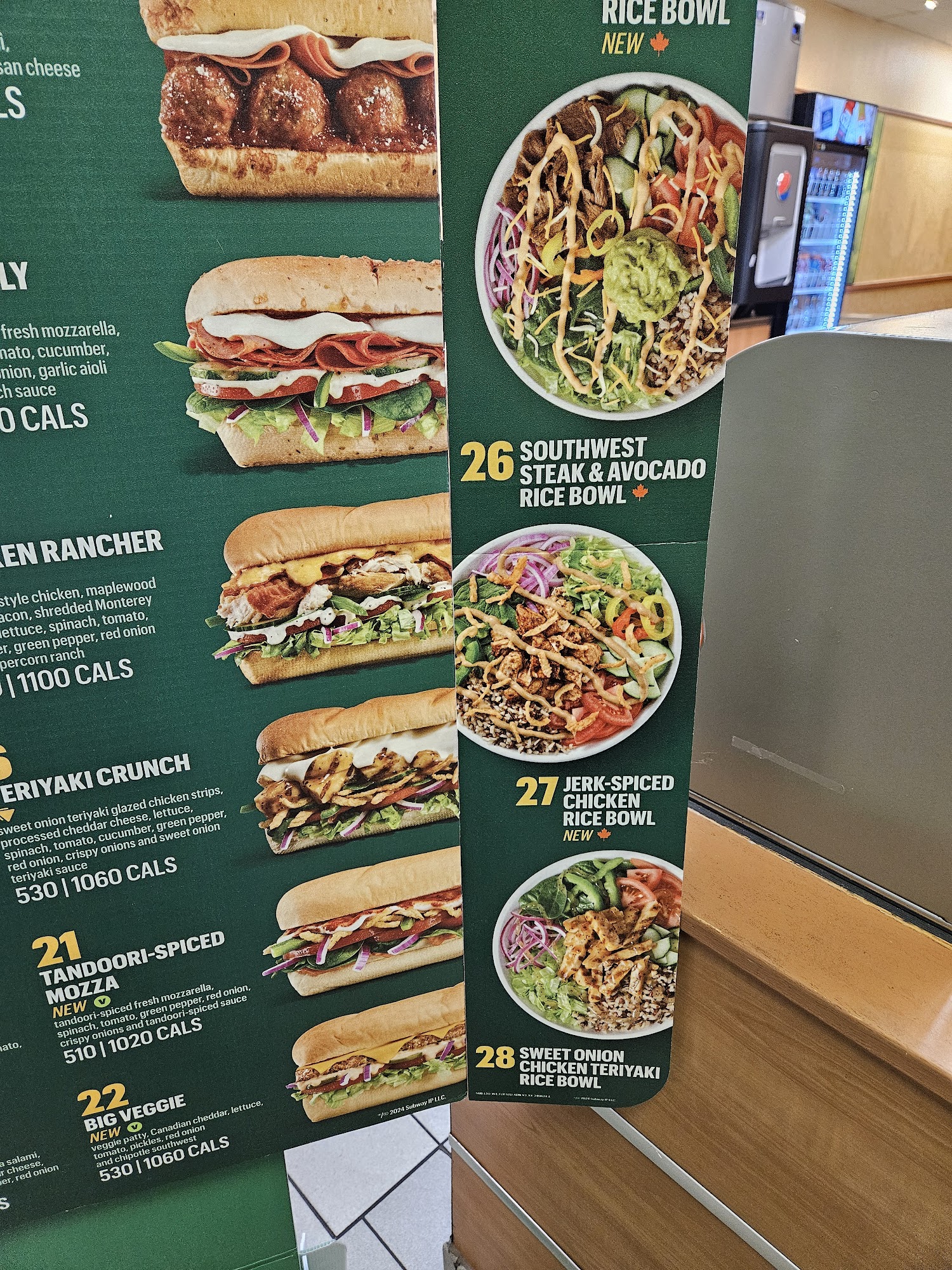 Subway Menu