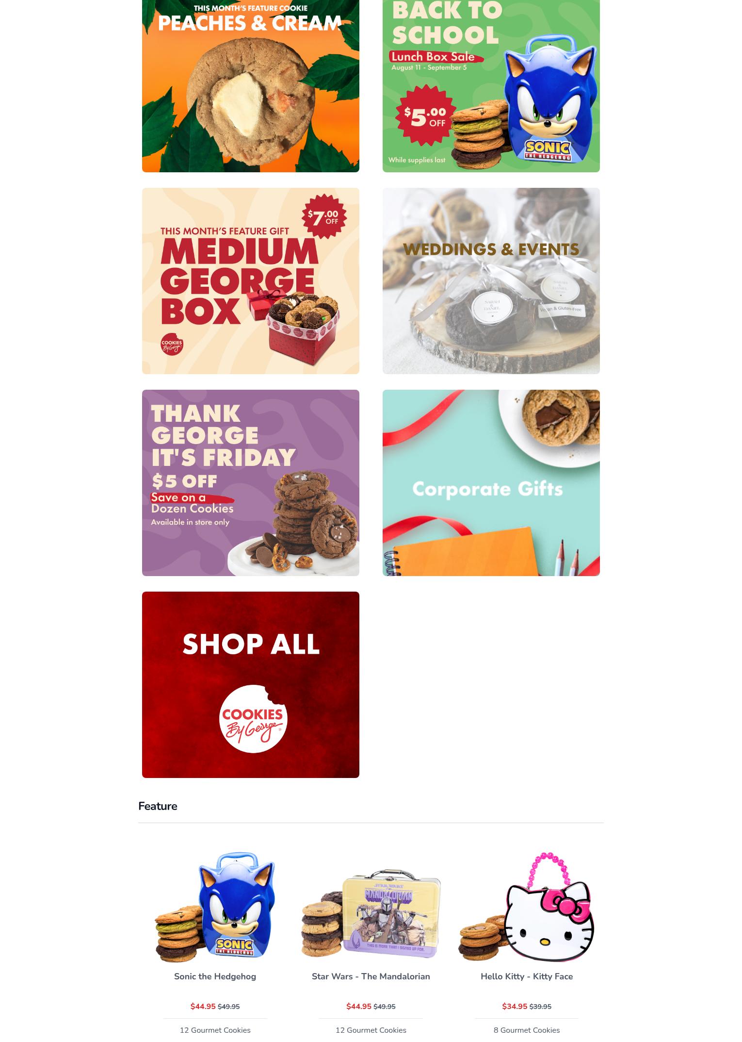 Cookies By George Menu