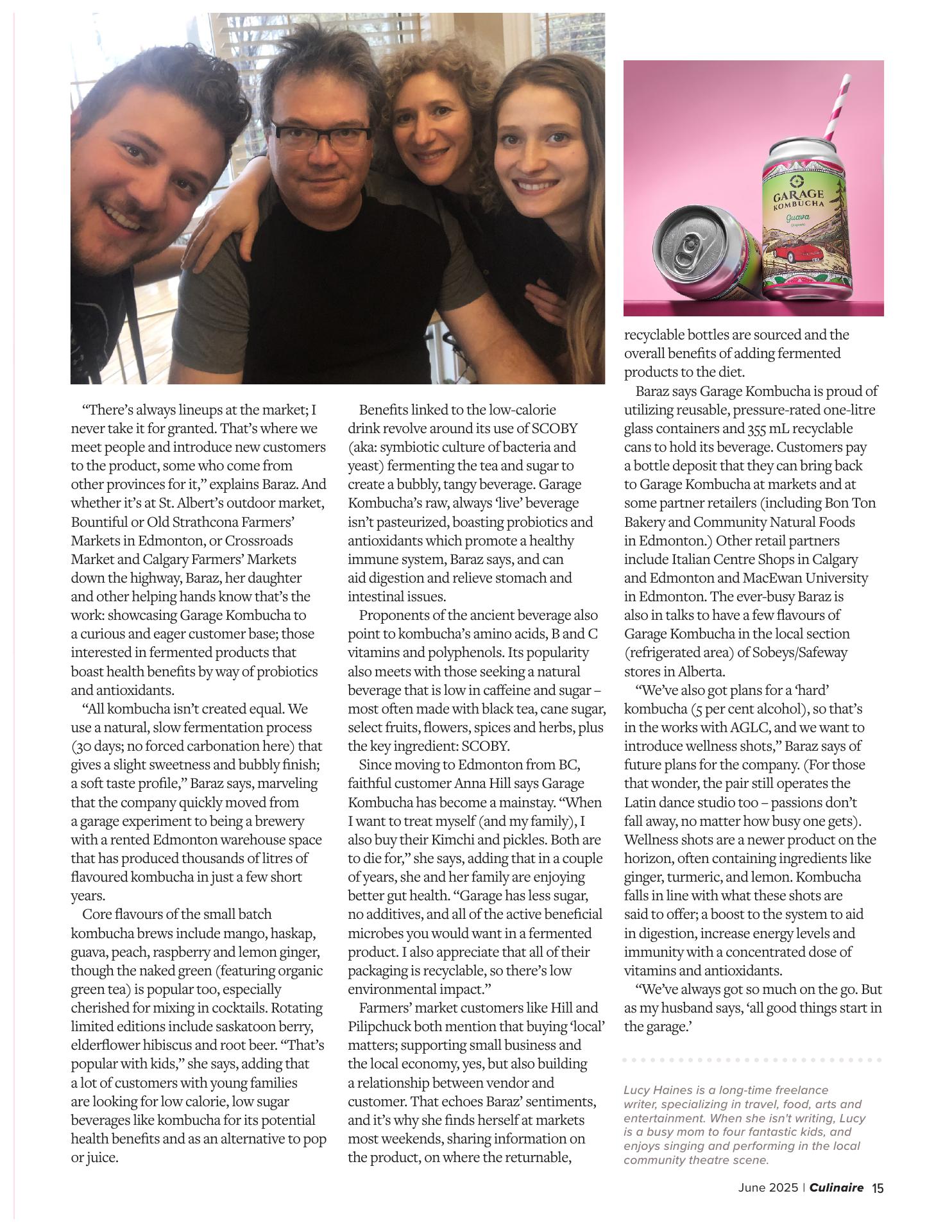 GARAGE KOMBUCHA Menu