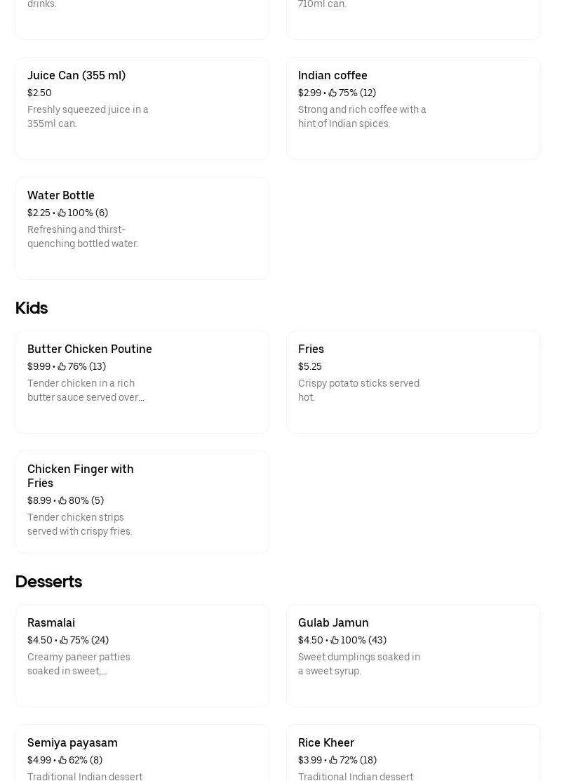 Tasty Dum Biryani Menu