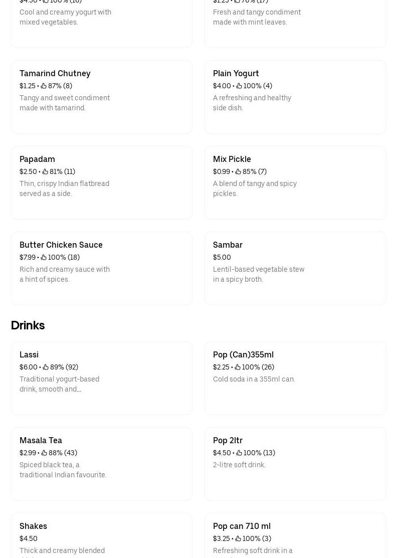 Tasty Dum Biryani Menu