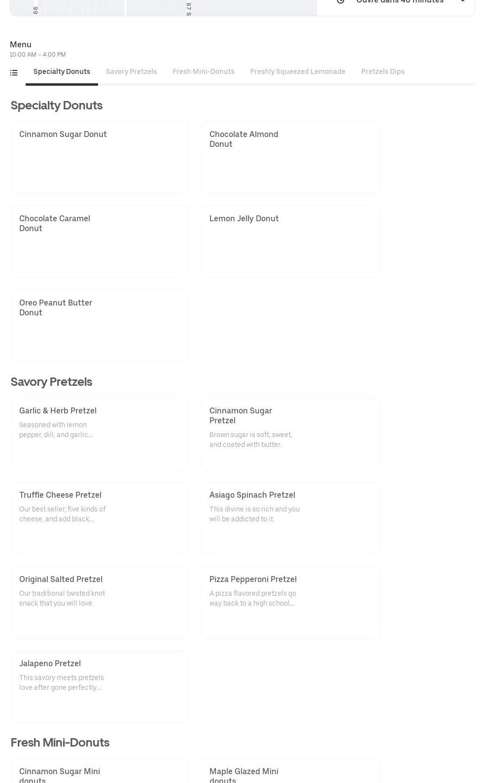 Fantasy Donuts And Pretzels Menu