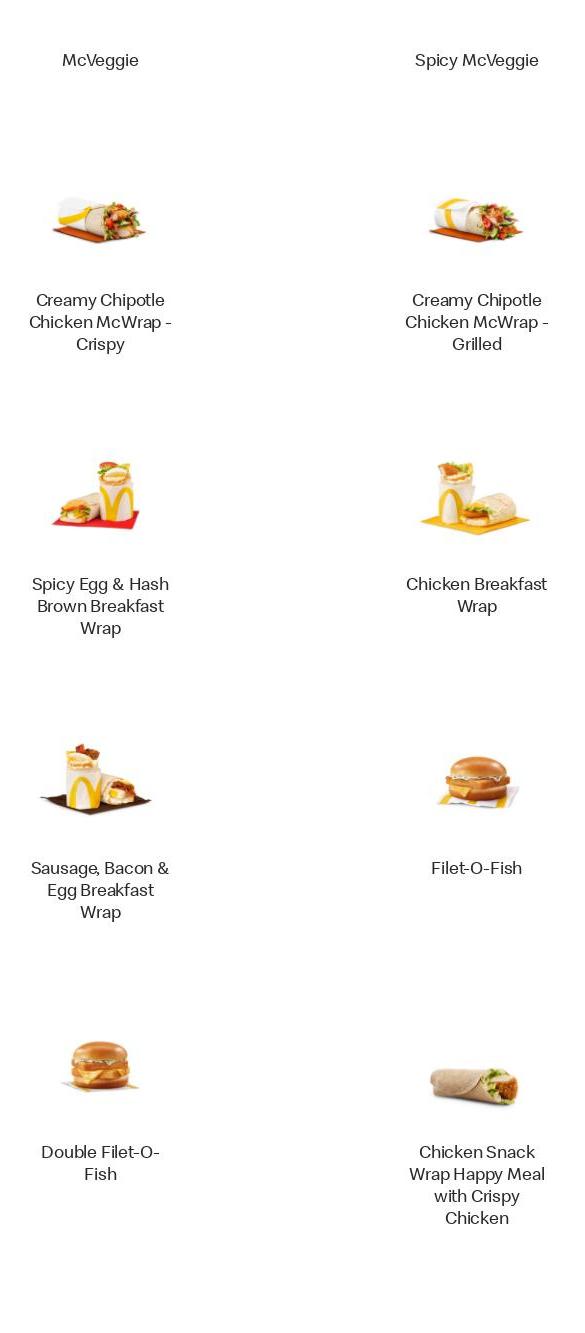 McDonald’s Menu