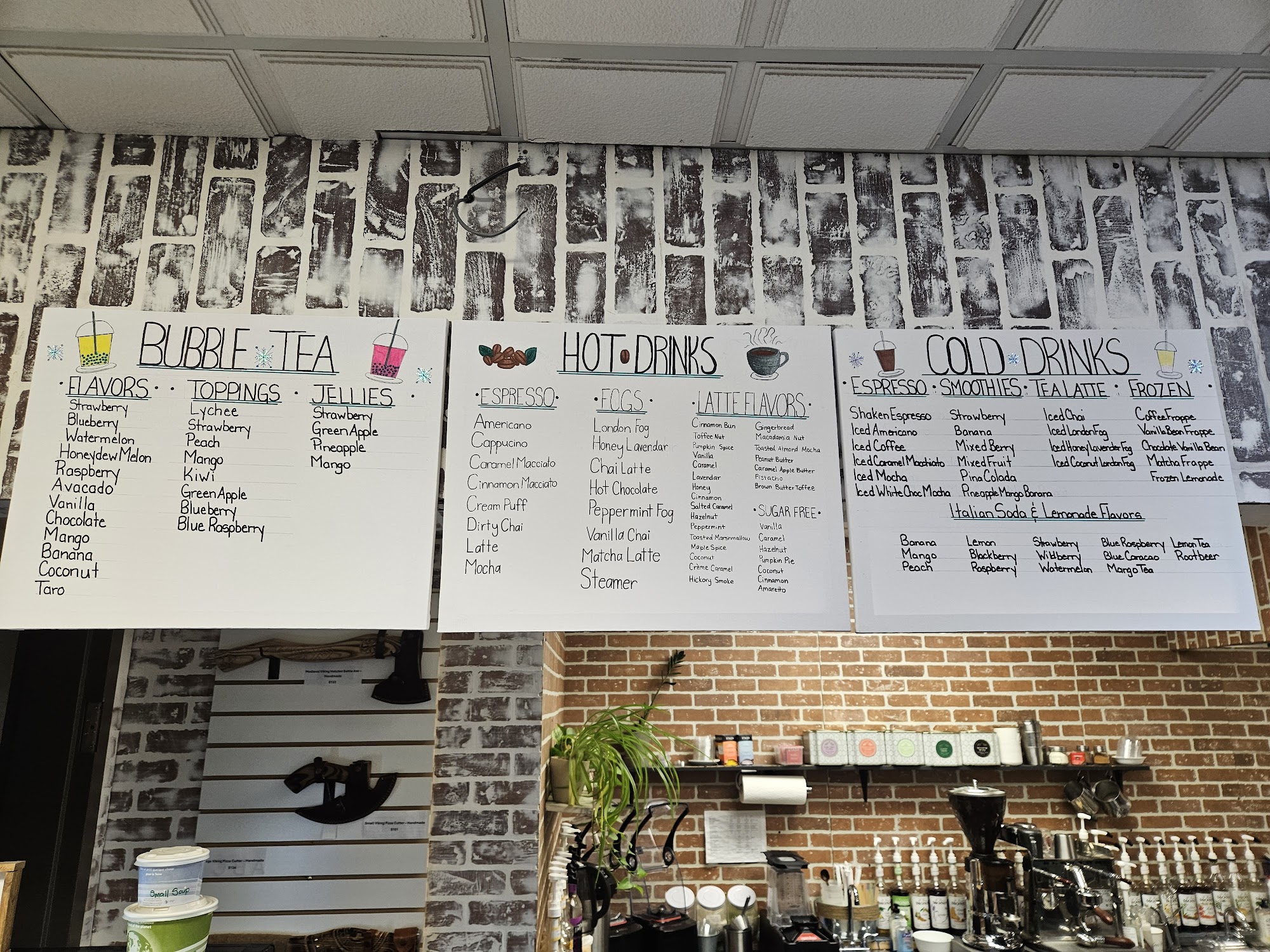 Fresh Inspirations Coffee Bar Menu
