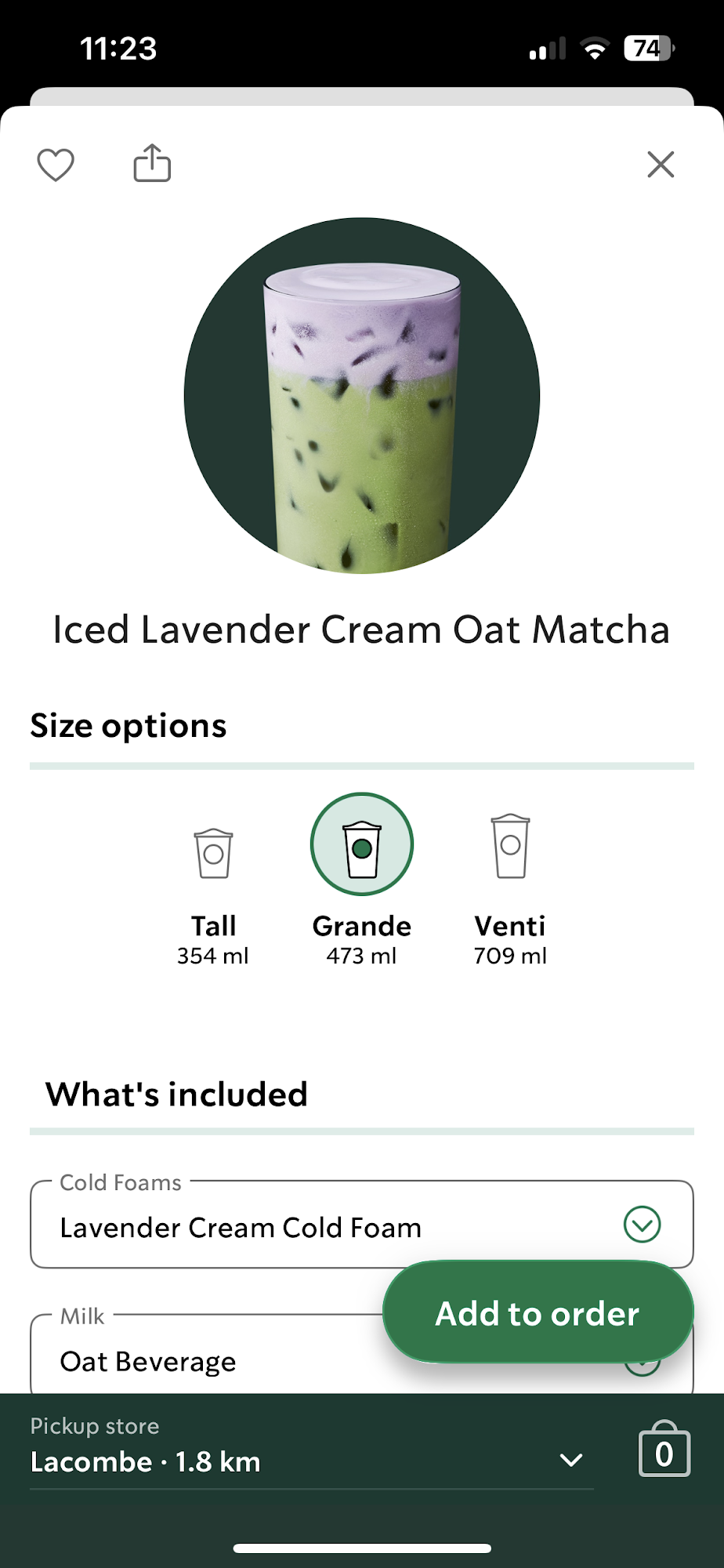 Starbucks Menu