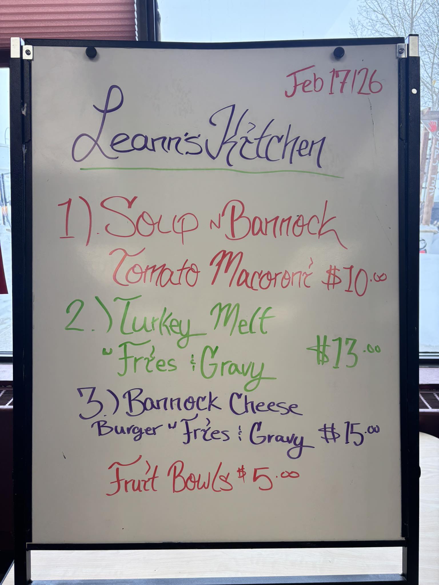 Leanns Kitchen Menu