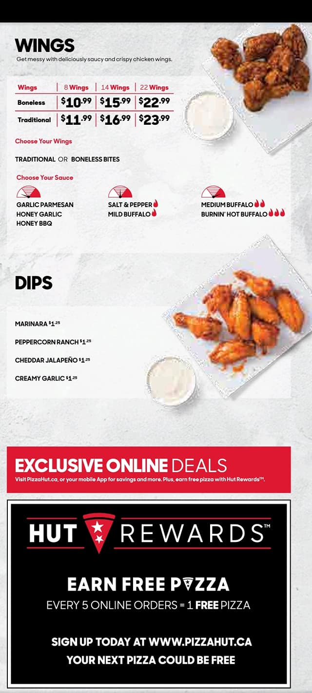 Pizza Hut Medicine Hat Menu