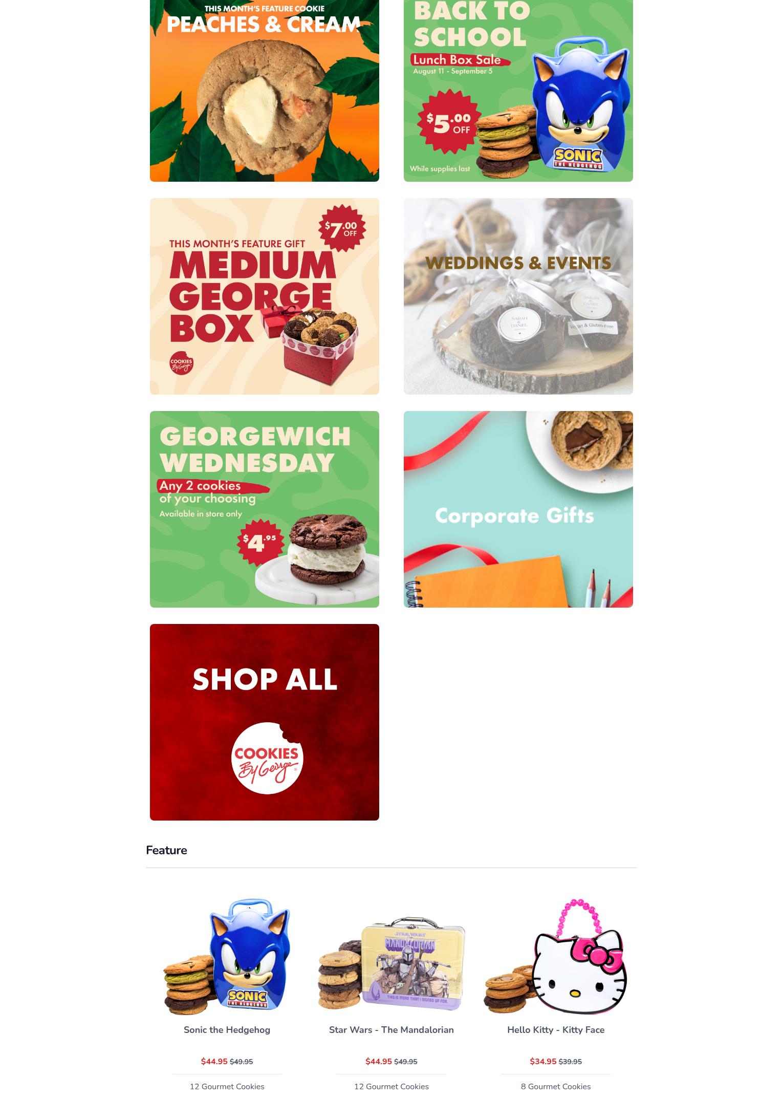 Cookies By George Menu