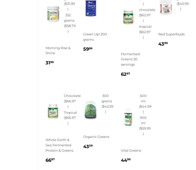 Golden Sun Health Foods Menu