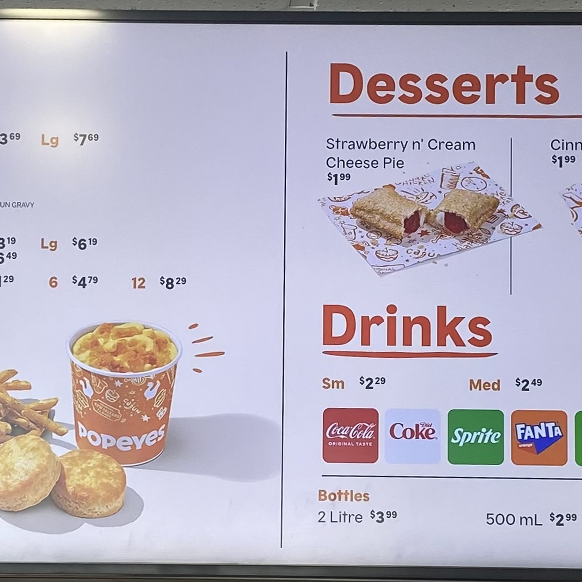 Popeyes Louisiana Kitchen Menu