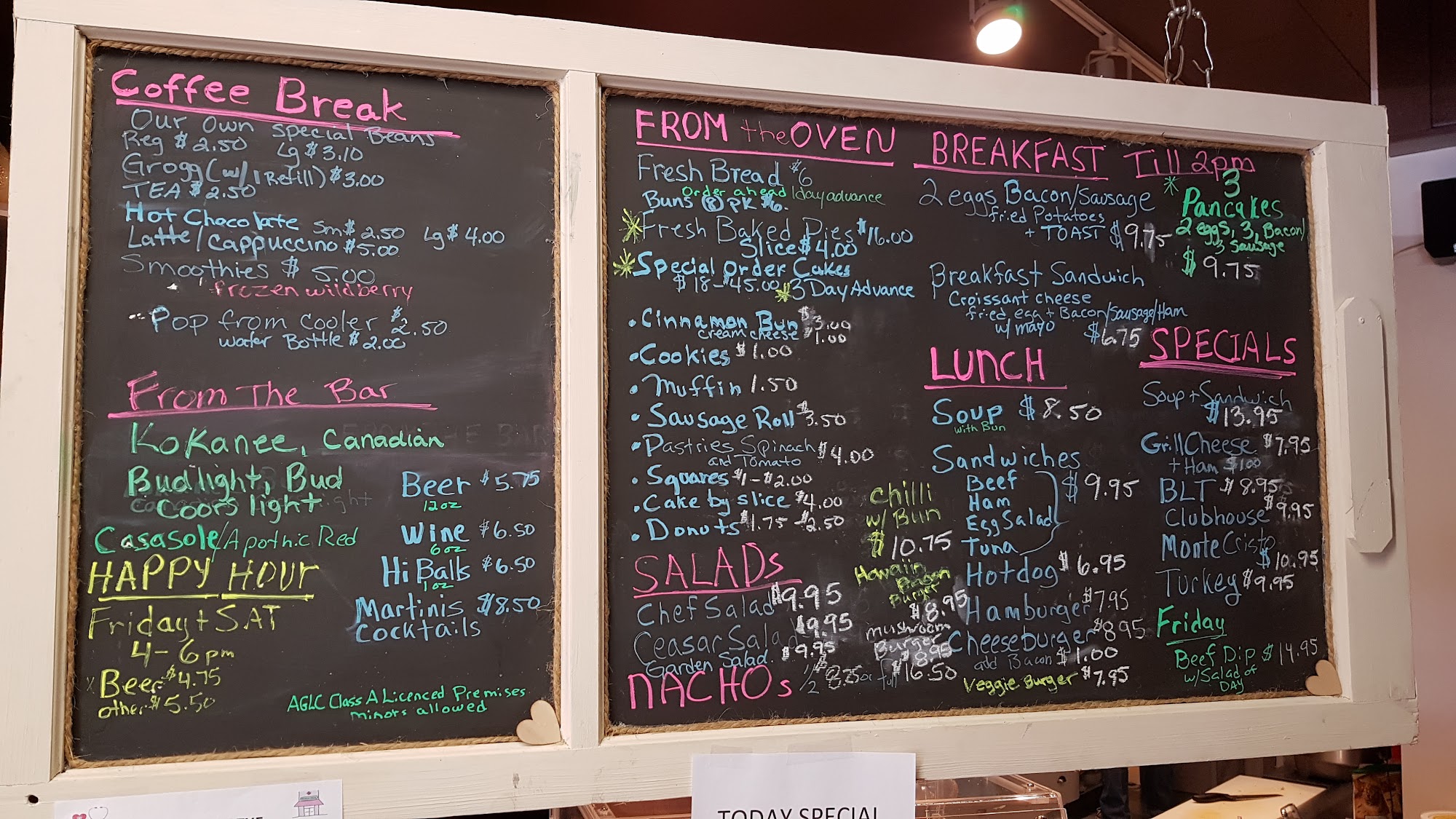 52nd St. Marketplace Menu
