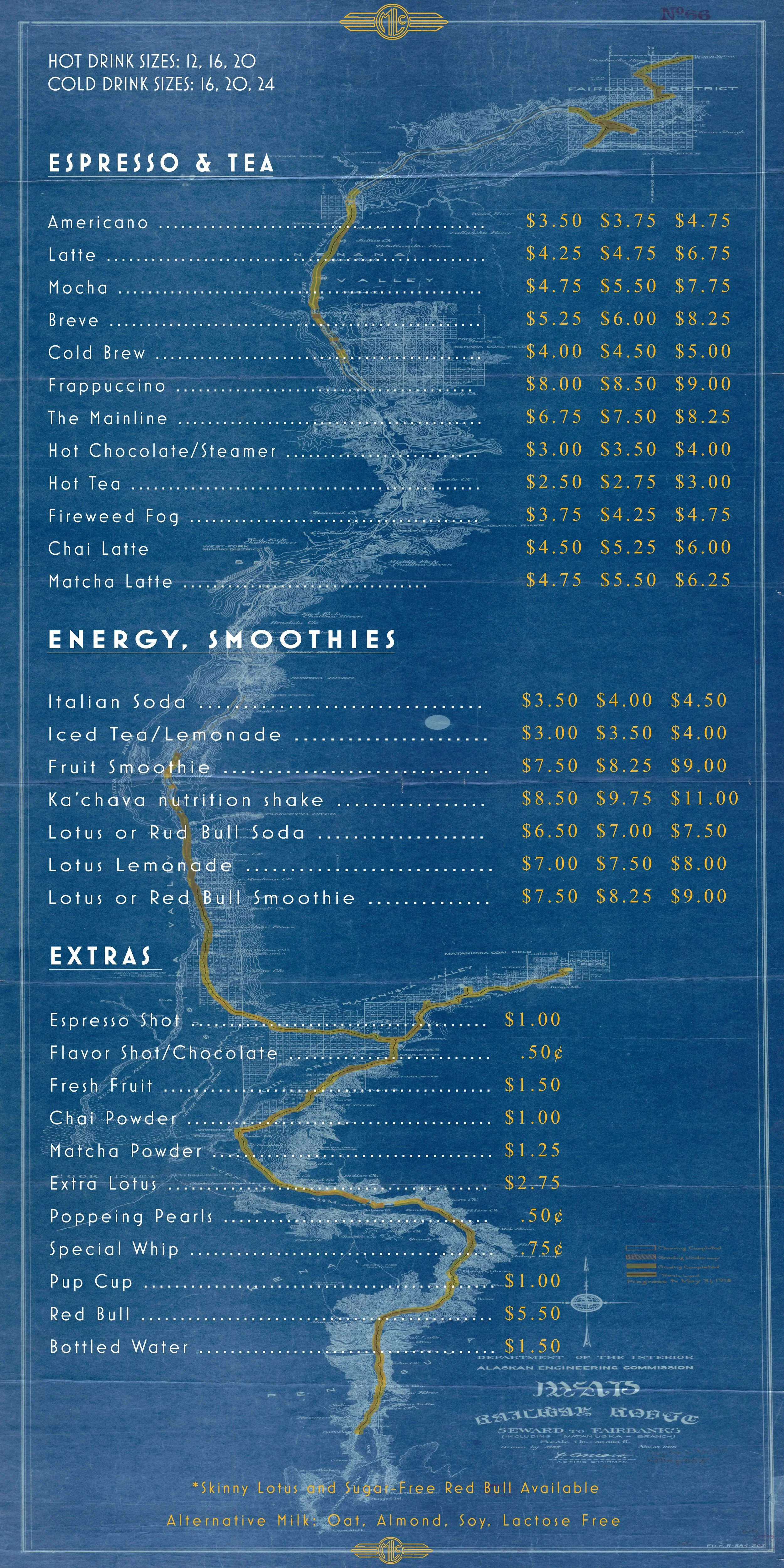 Mainline Coffee Menu