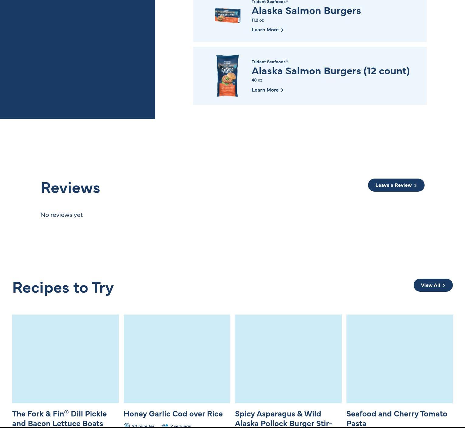Trident Seafoods Corporation Menu
