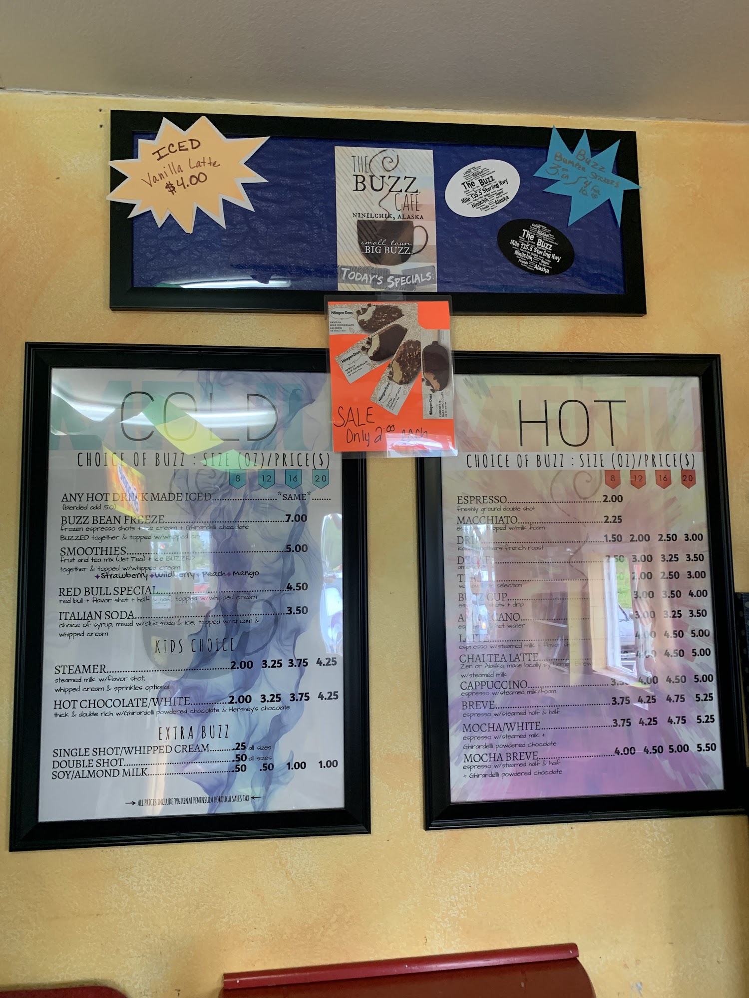 The Buzz Espresso Menu