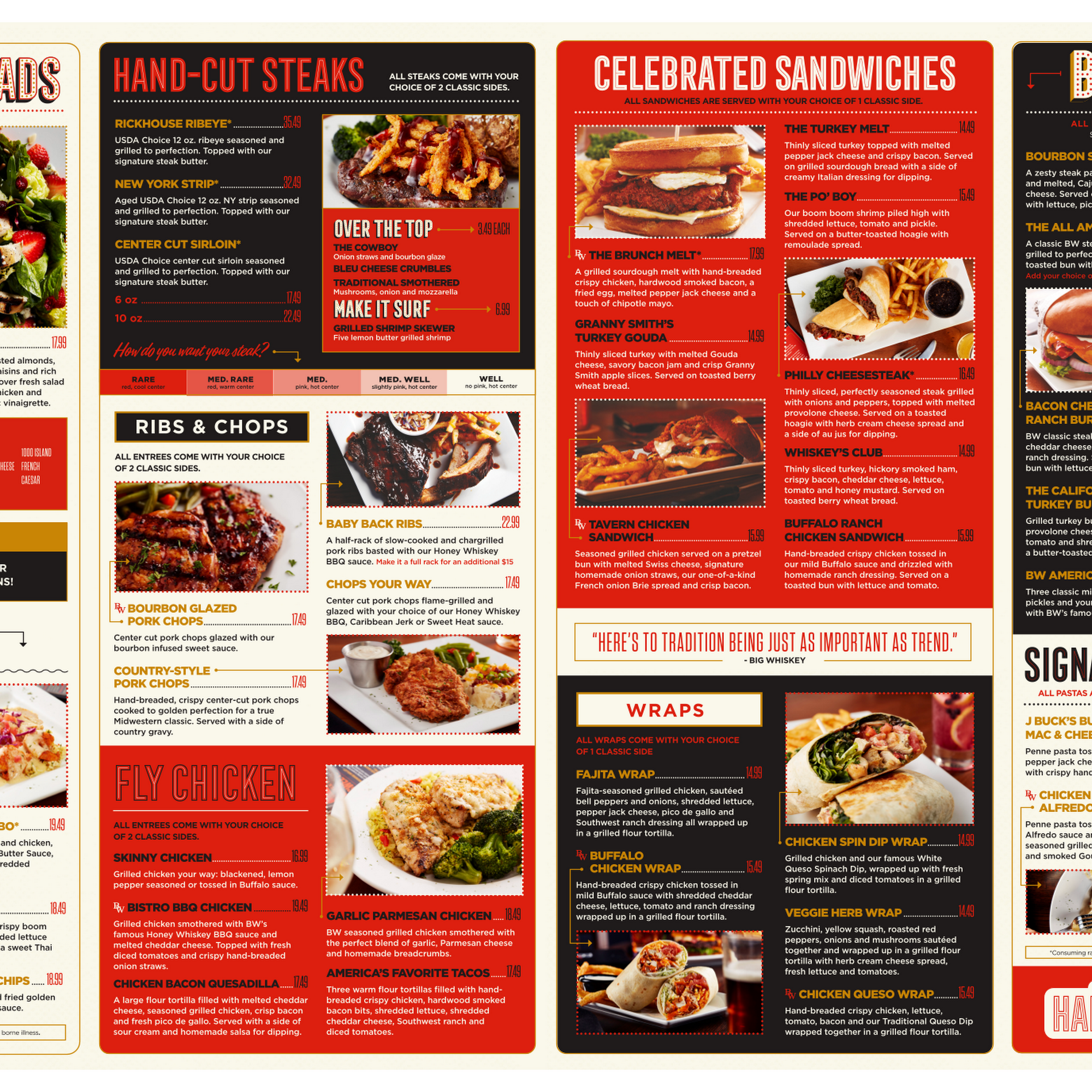 Big Whiskey's - Alabaster Menu