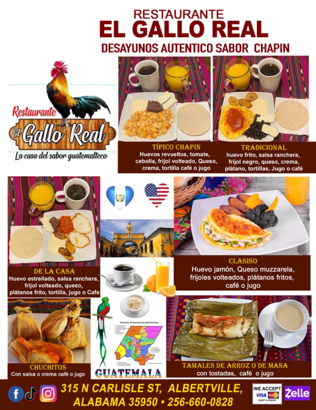 restaurante el gallo real Menu