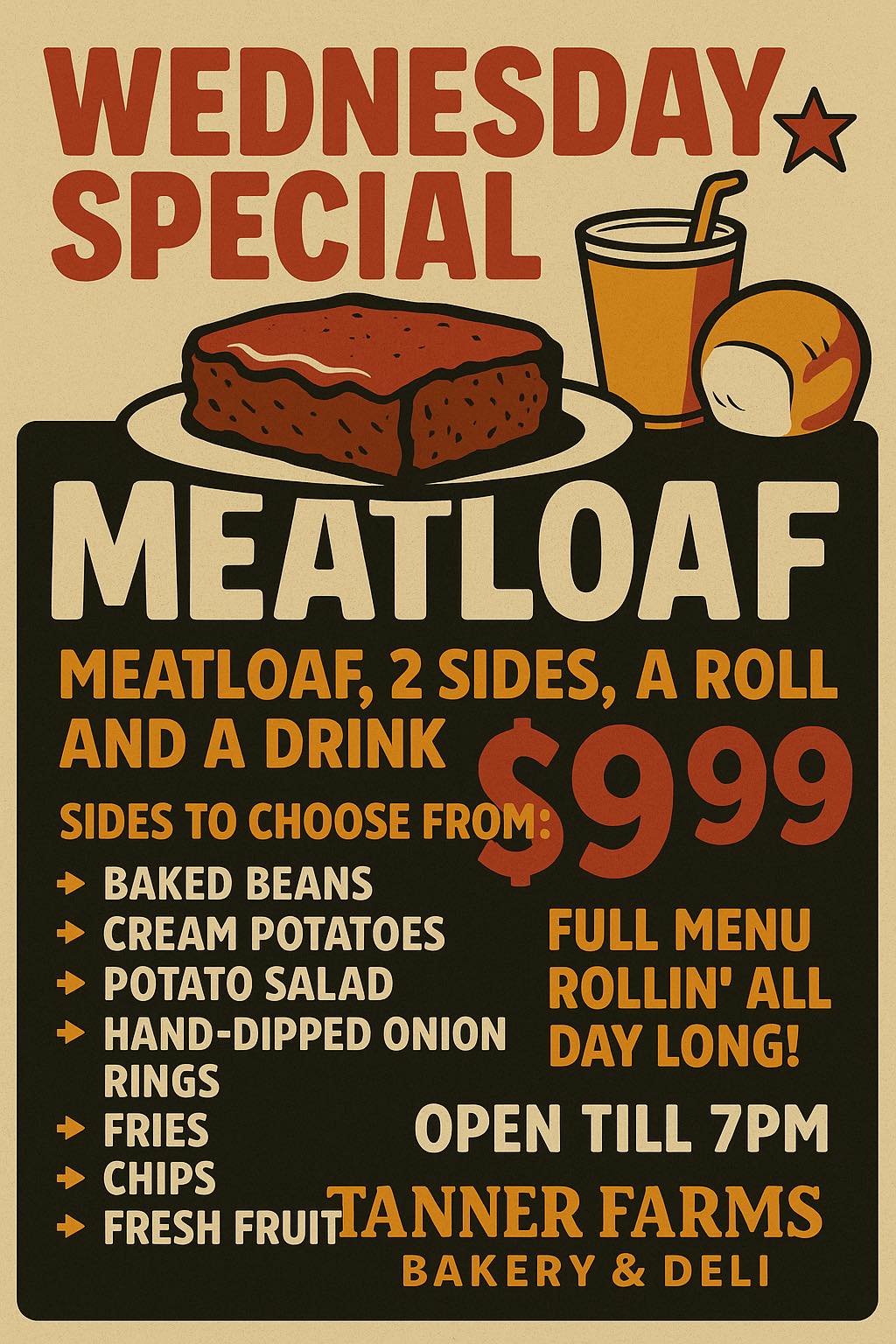 Tanner Farms Bakery and Deli Menu