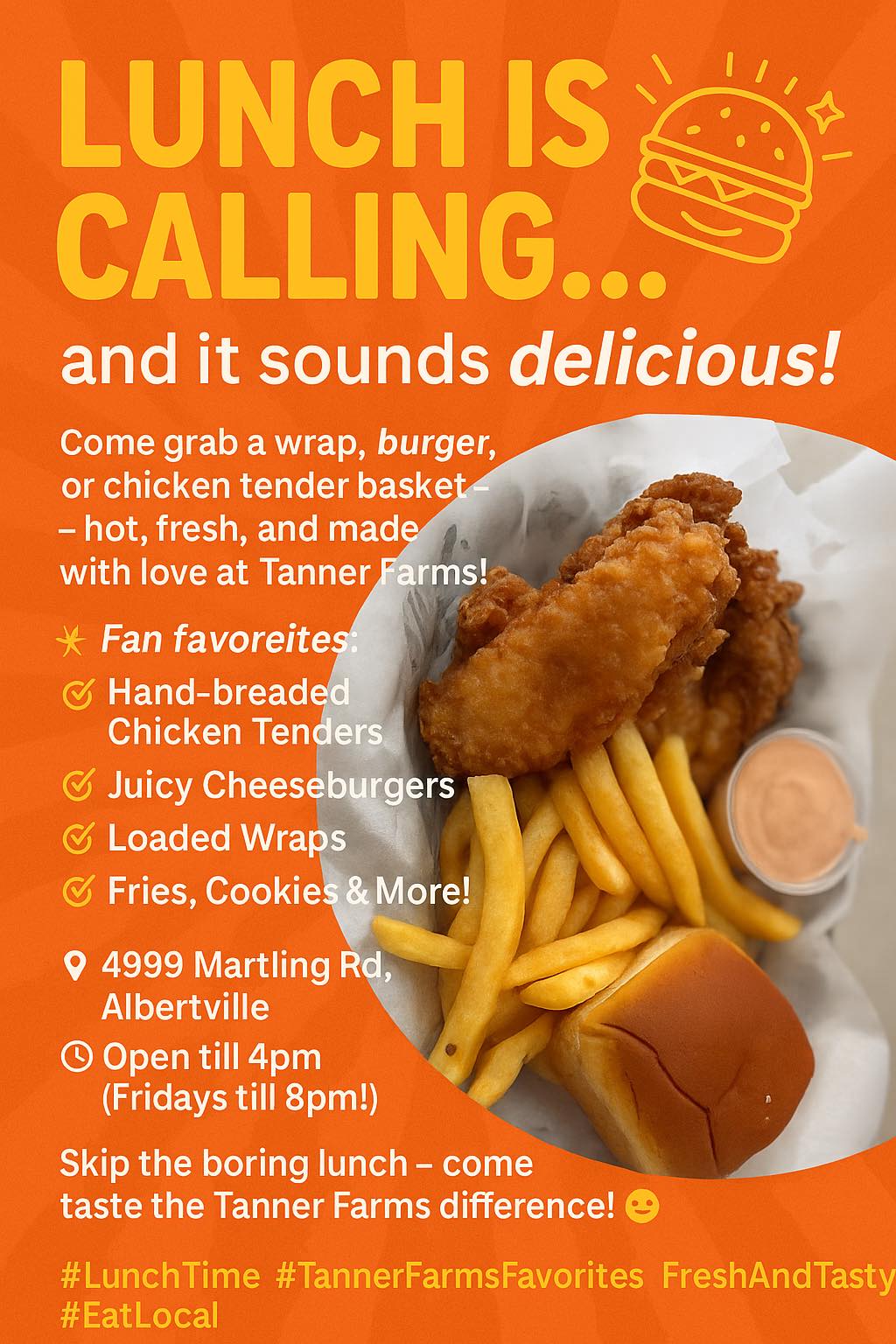 Tanner Farms Bakery and Deli Menu