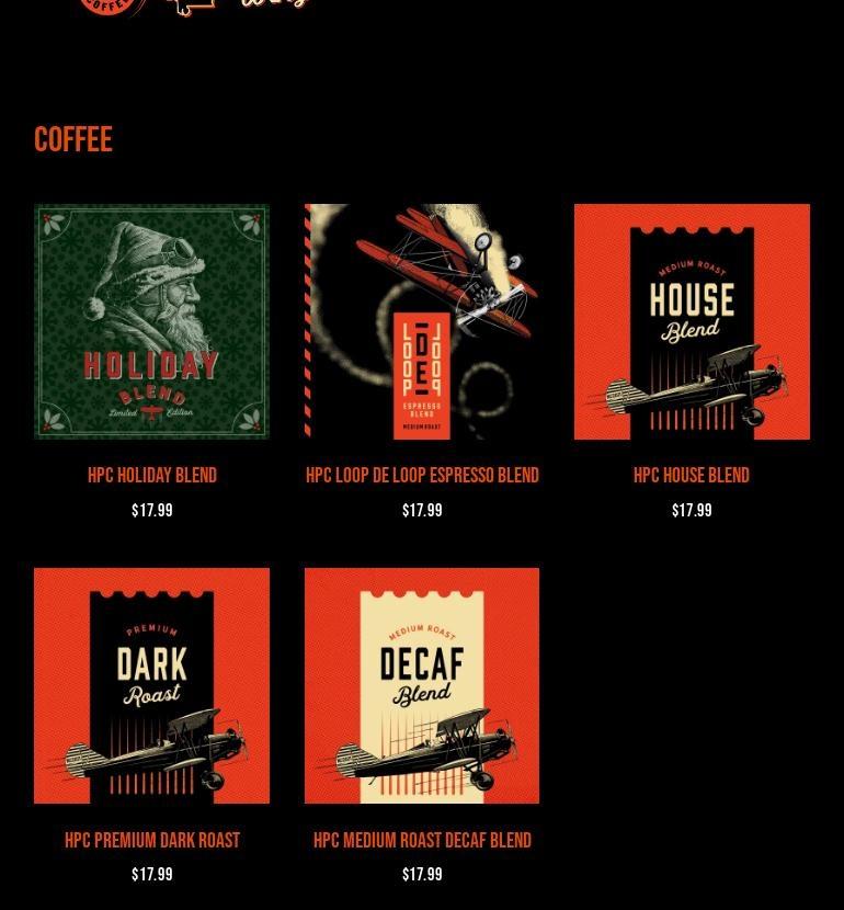 Hi-Plane Coffee Company Menu
