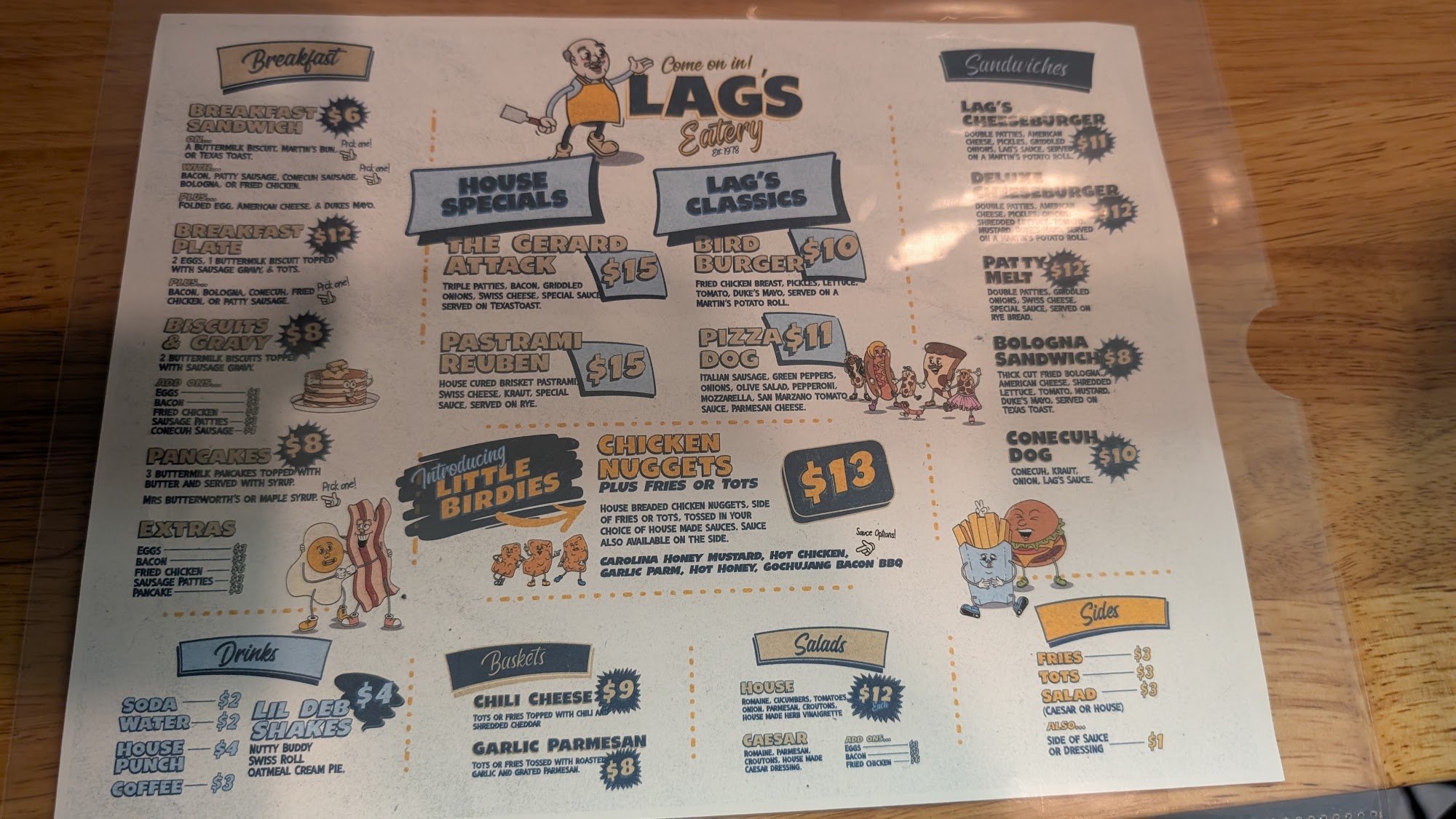 Lag's Eatery Menu