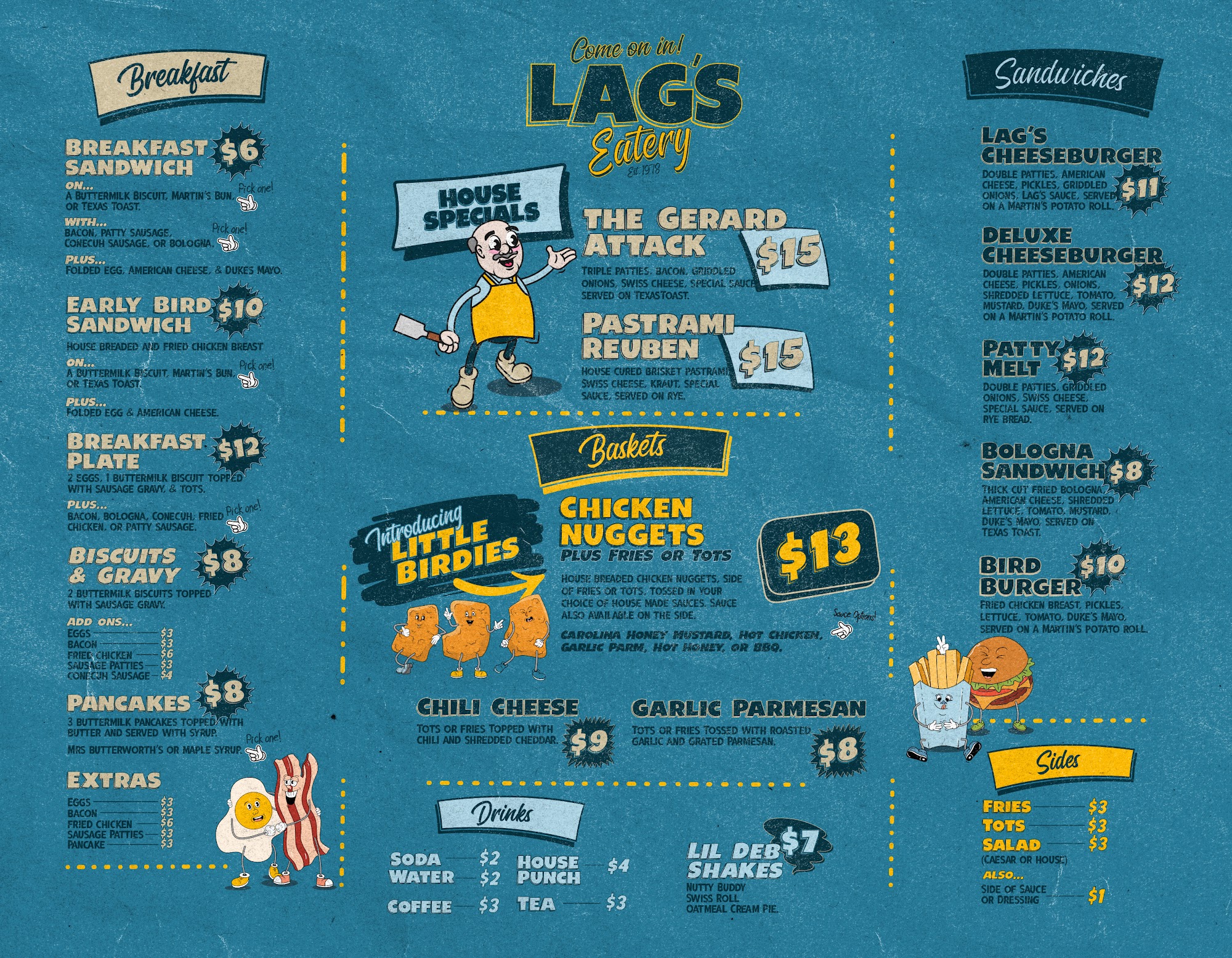 Lag's Eatery Menu