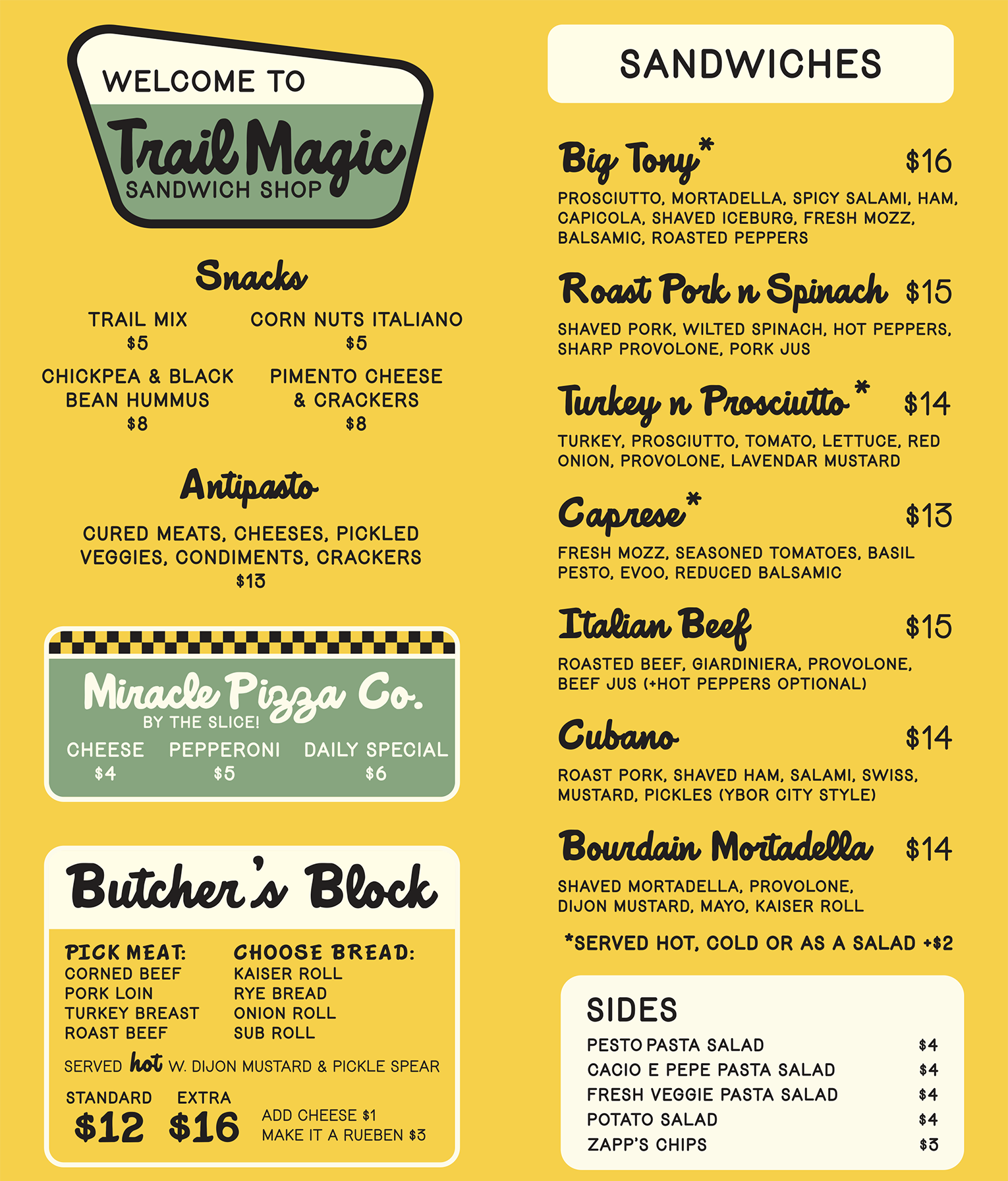ALL GOOD BEVERAGE CO Menu