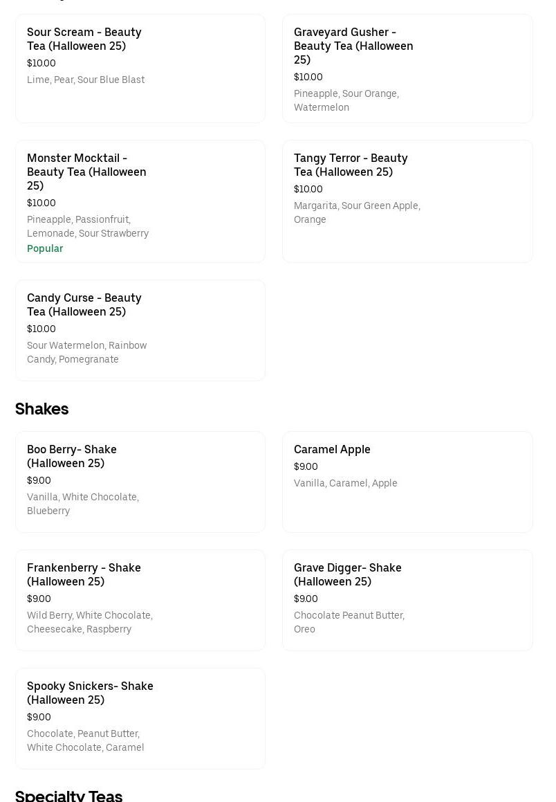 Magic City Nutrition Menu