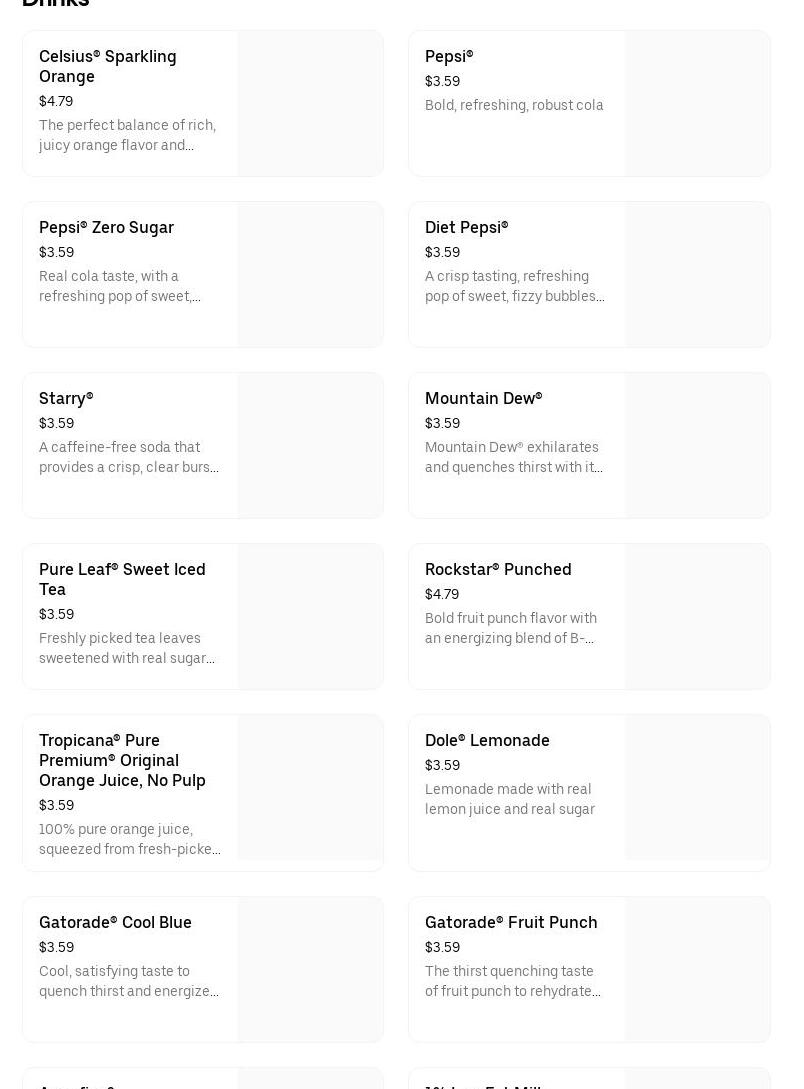 Cedar Bluff Coffee & Nutrition Menu