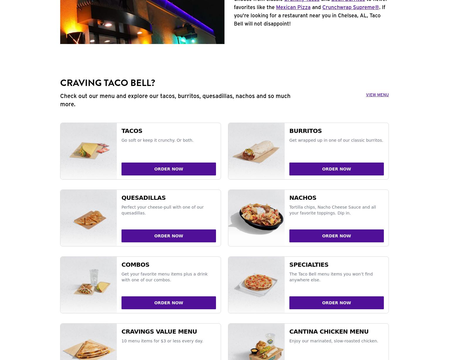 Taco Bell Menu