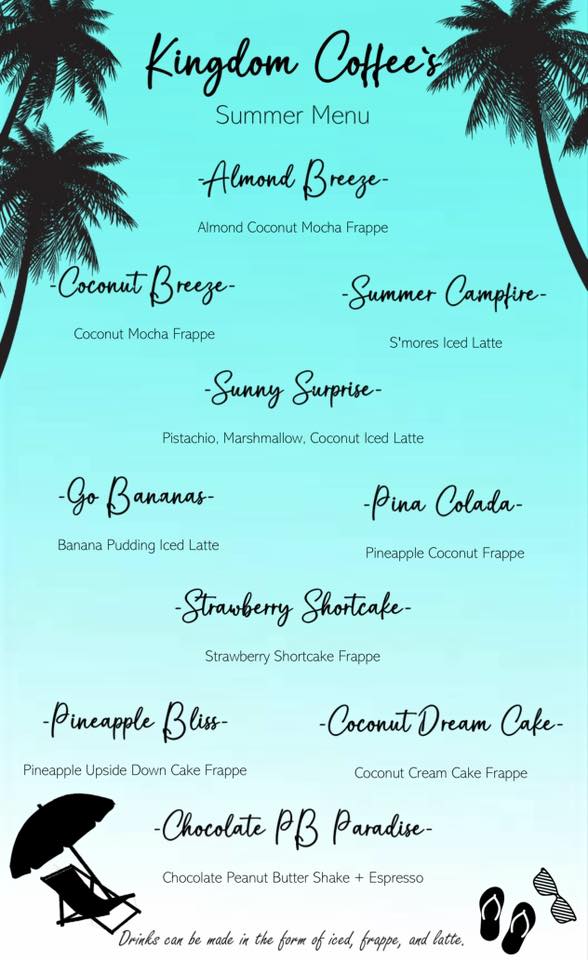 Kingdom Coffee Menu