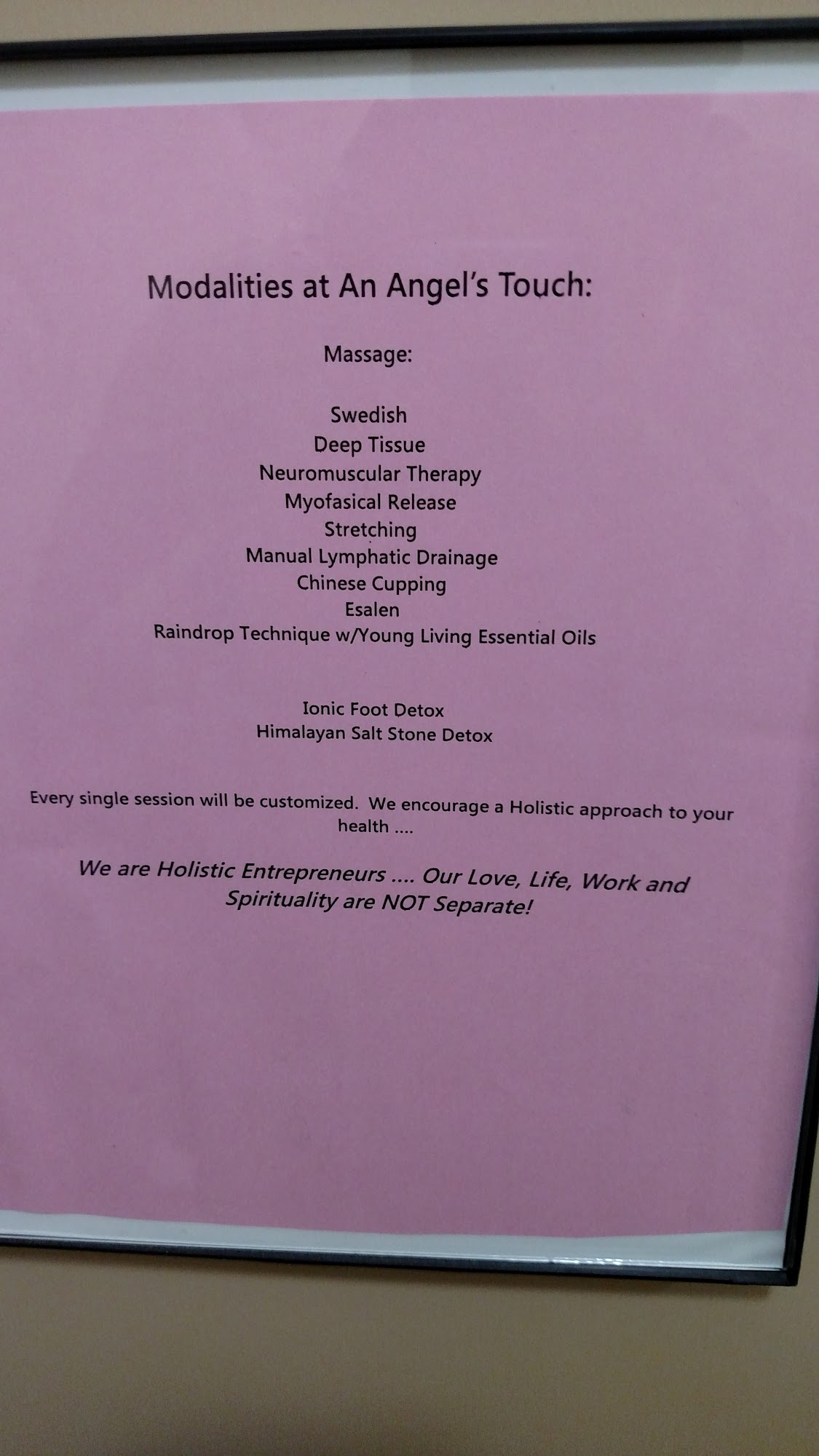 AN ANGEL'S TOUCH THERAPEUTIC MASSAGE LLC