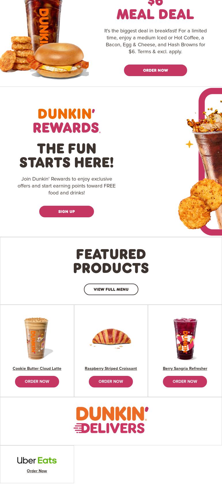 Dunkin' Menu