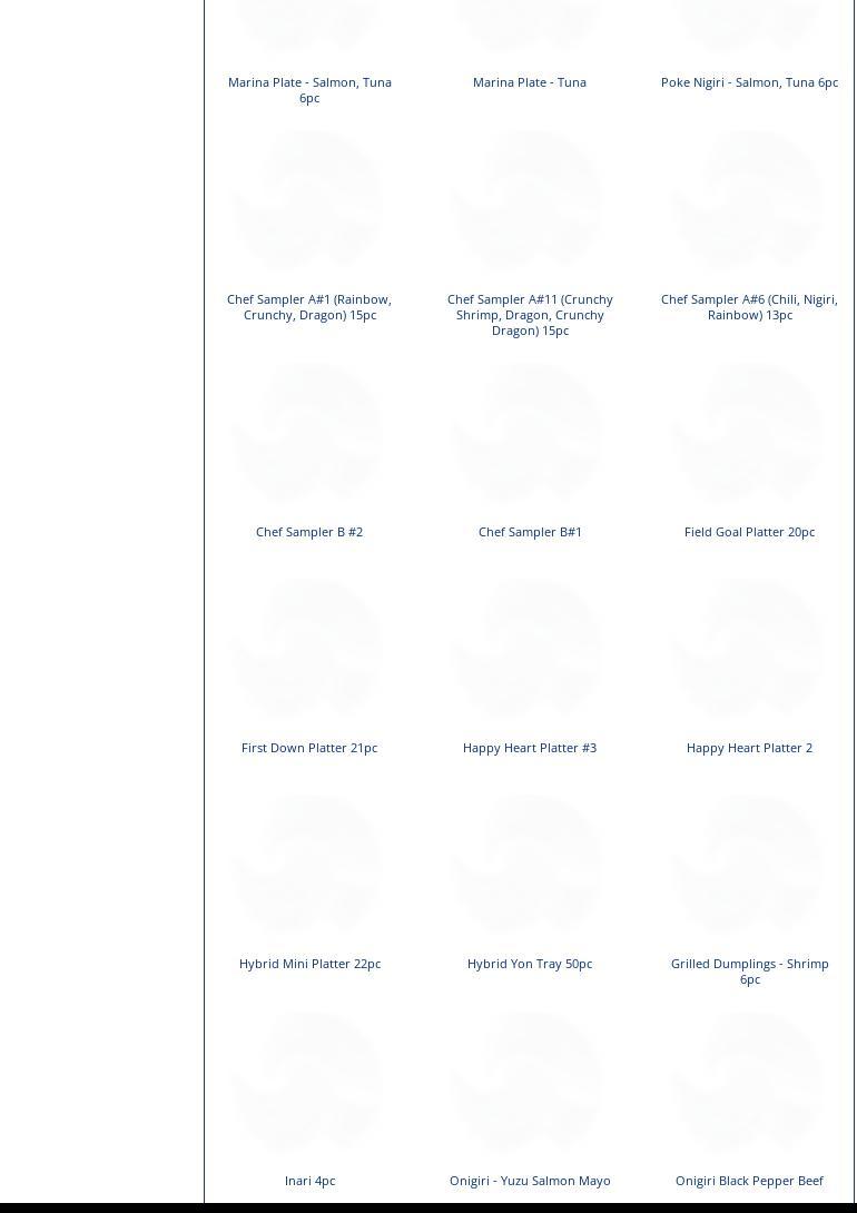 ZENSHI Handcrafted Sushi Menu