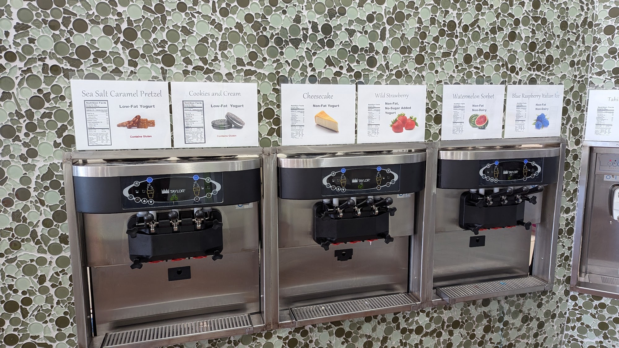 Zen Beri Frozen Yogurt Menu