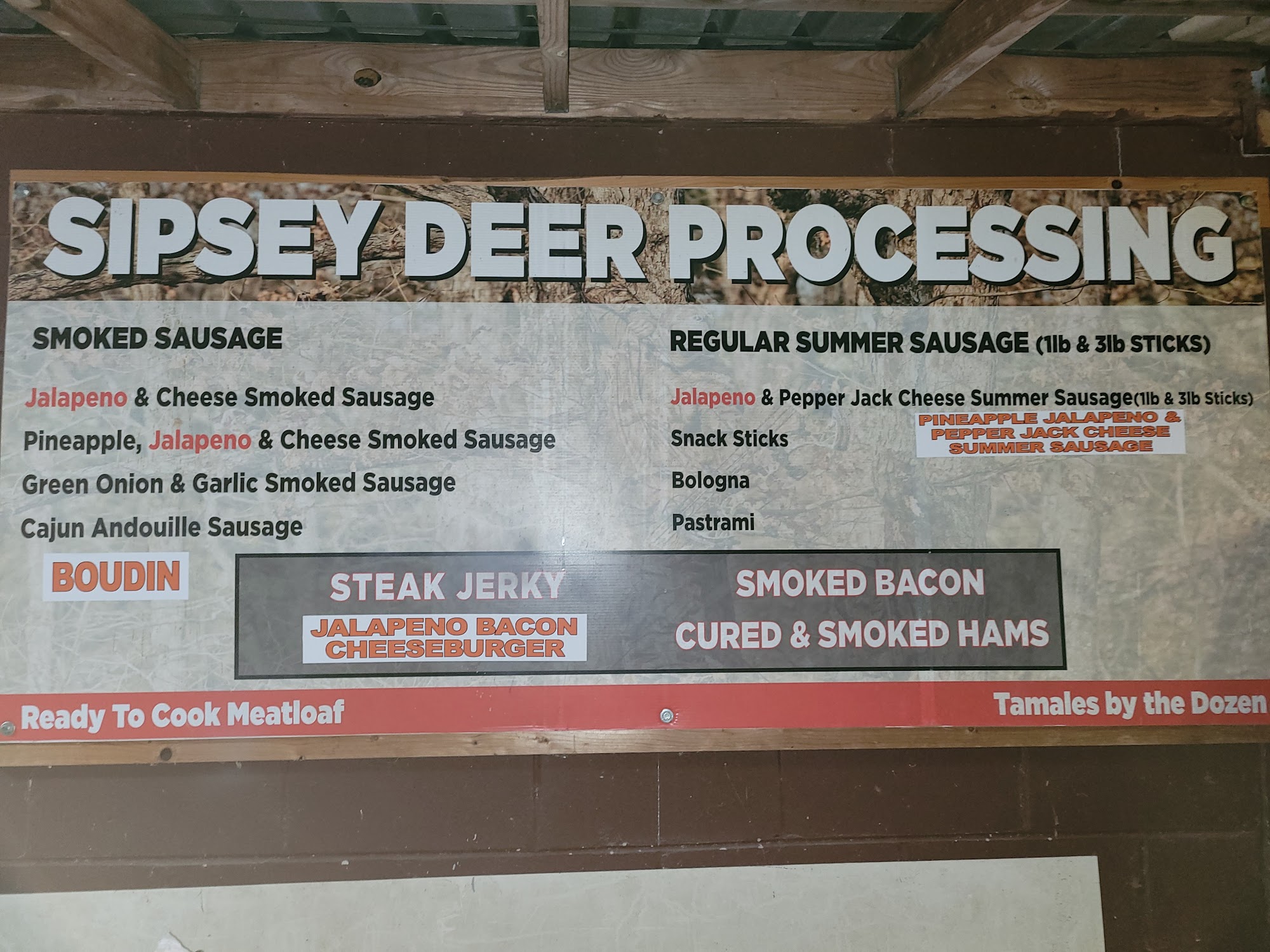 Sipsey Deer Processing Fayette