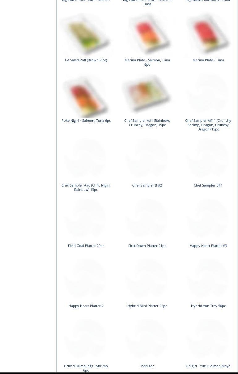 ZENSHI Handcrafted Sushi Menu