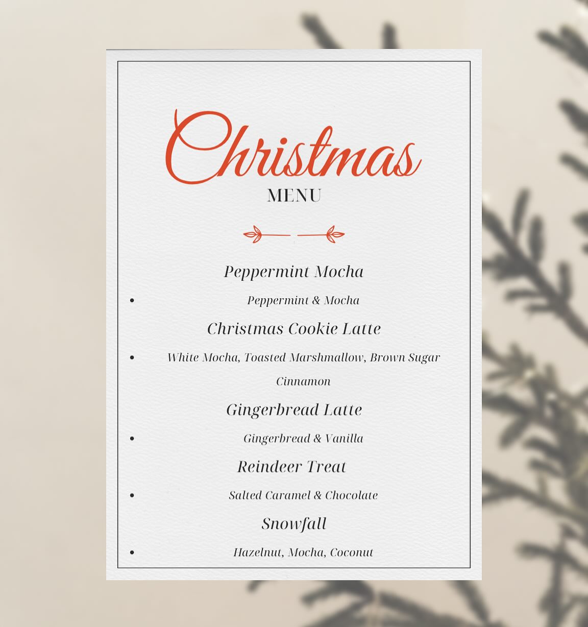 A Specialty Bakery & Party Shoppe Menu