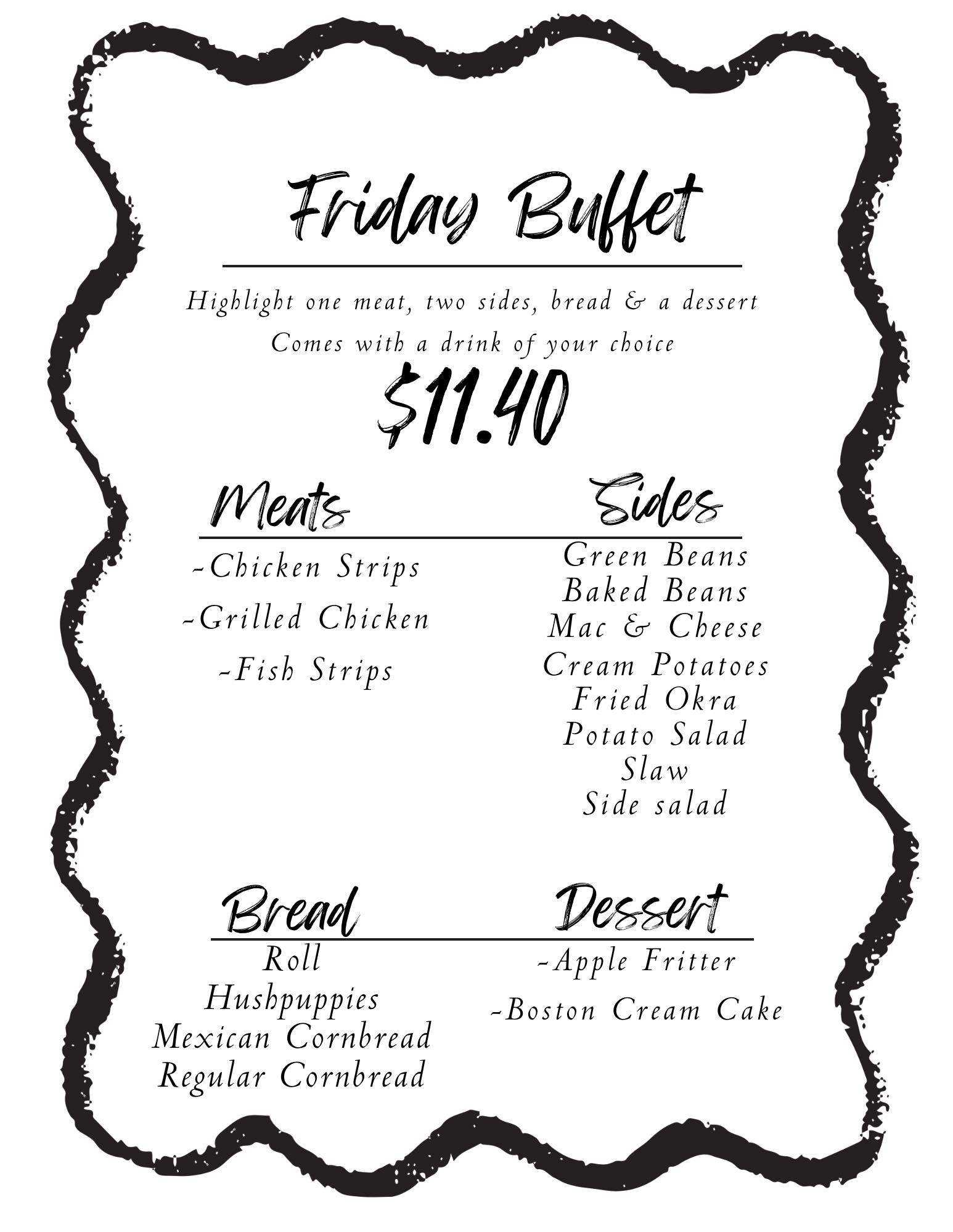 J & V Ole Smokehouse Menu