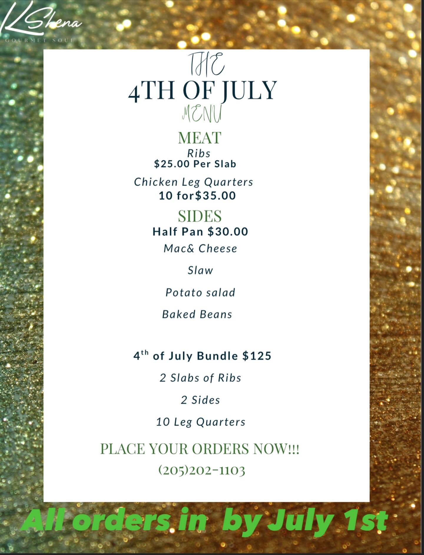 Kshenagourmetsoul Menu