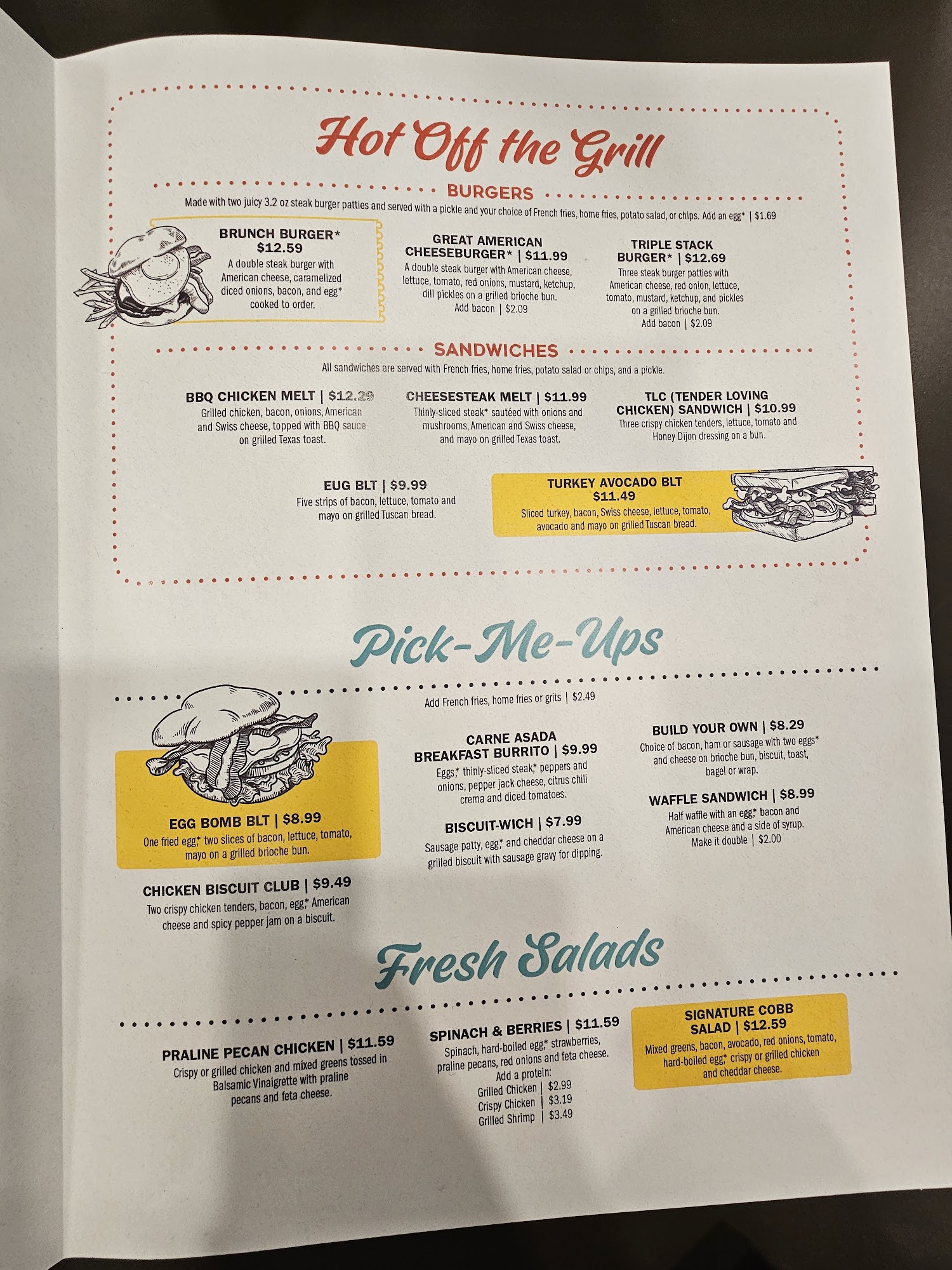 Eggs Up Grill Menu